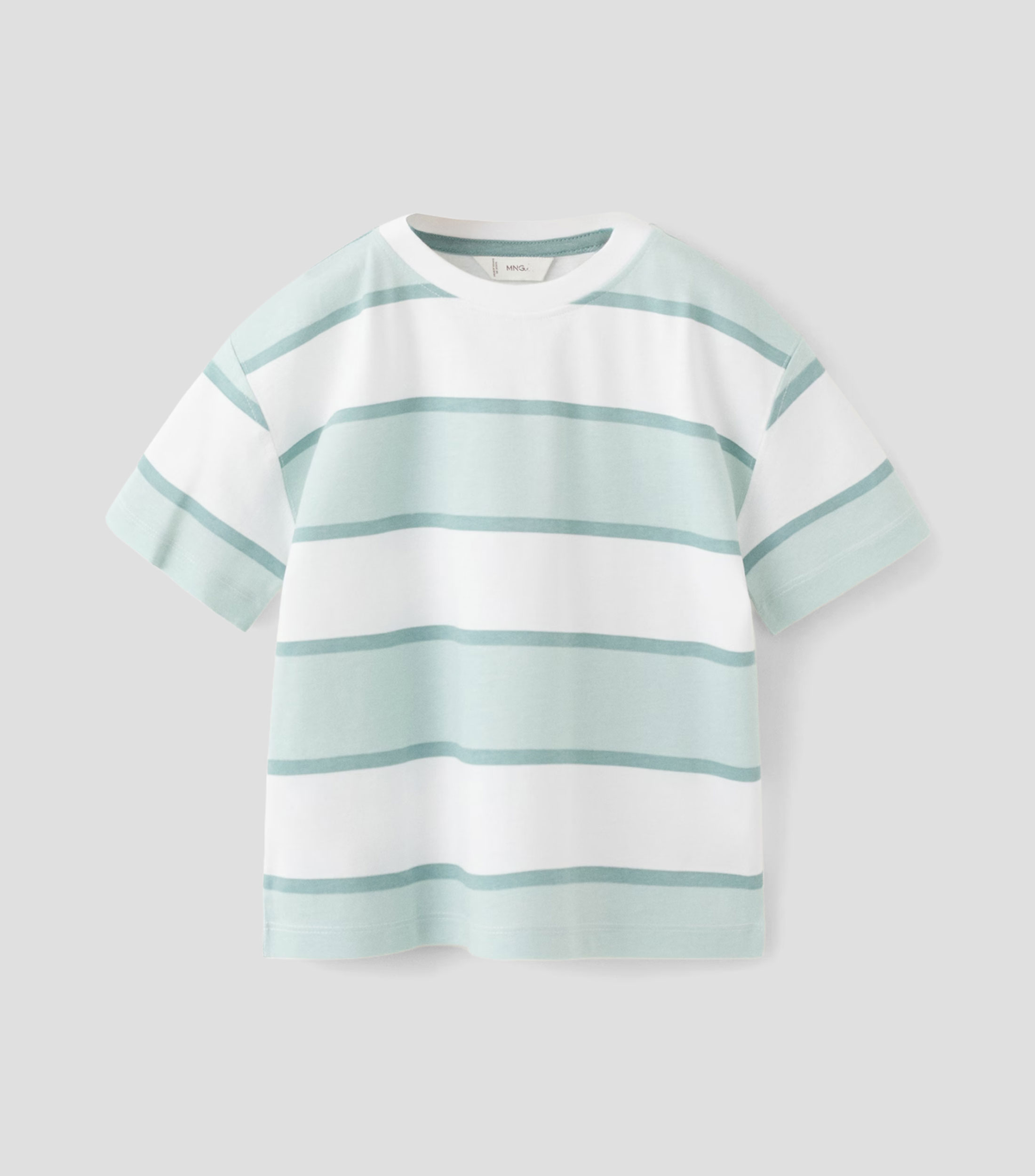 Playera cuello redondo manga corta rayas Niño