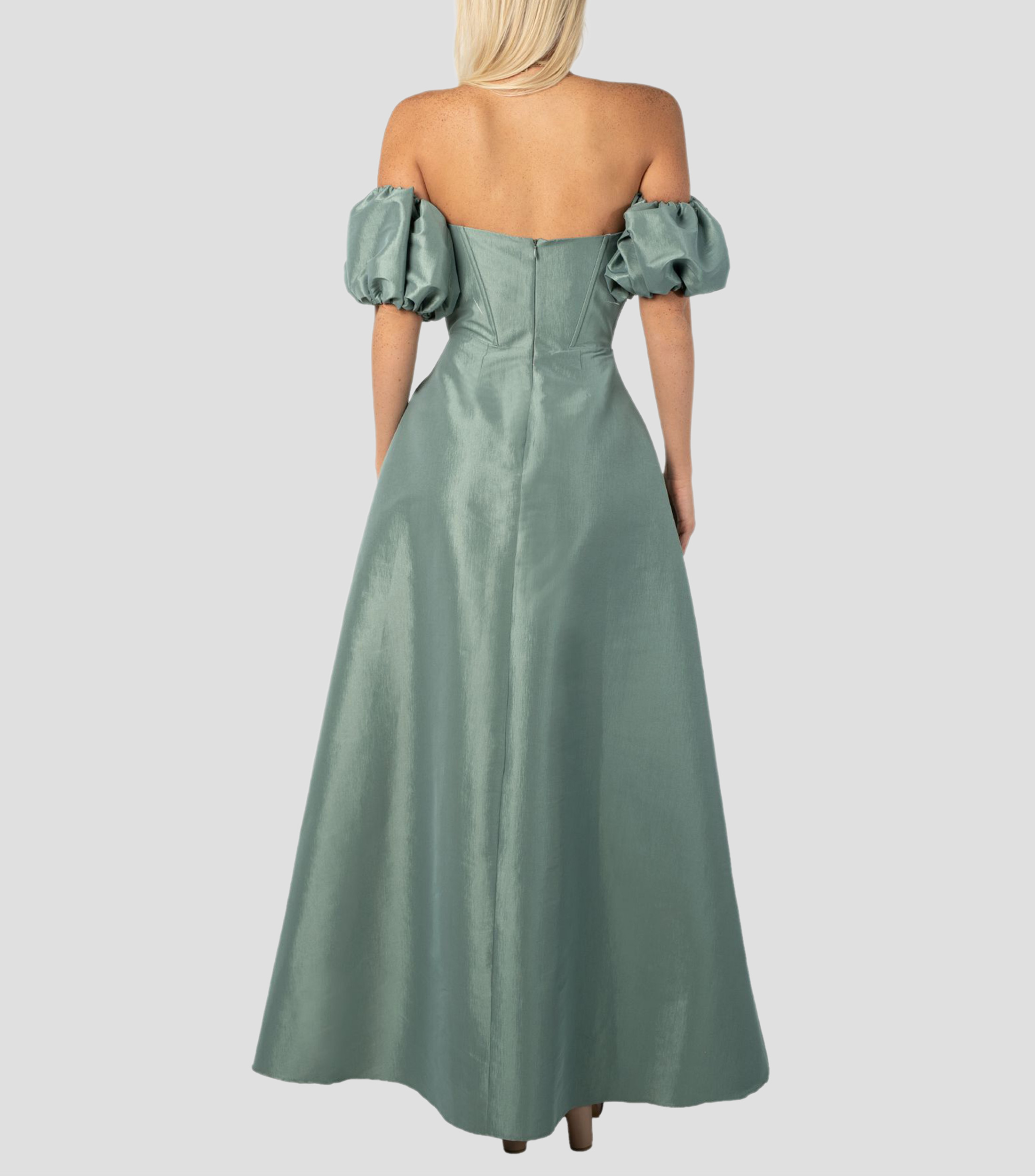 Vestido largo liso Mujer