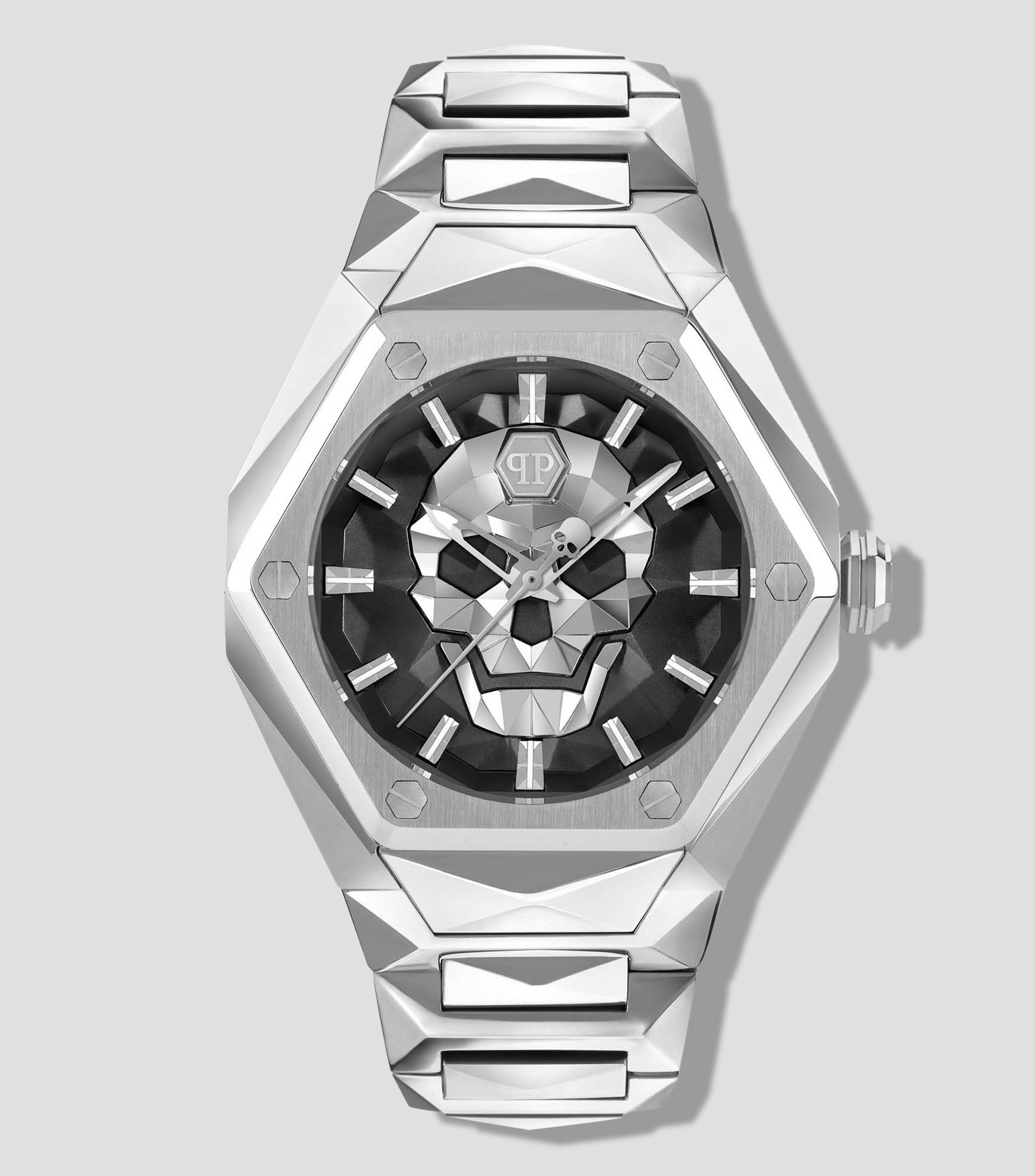 Reloj para Hombre The Skull Spikes casual plateado