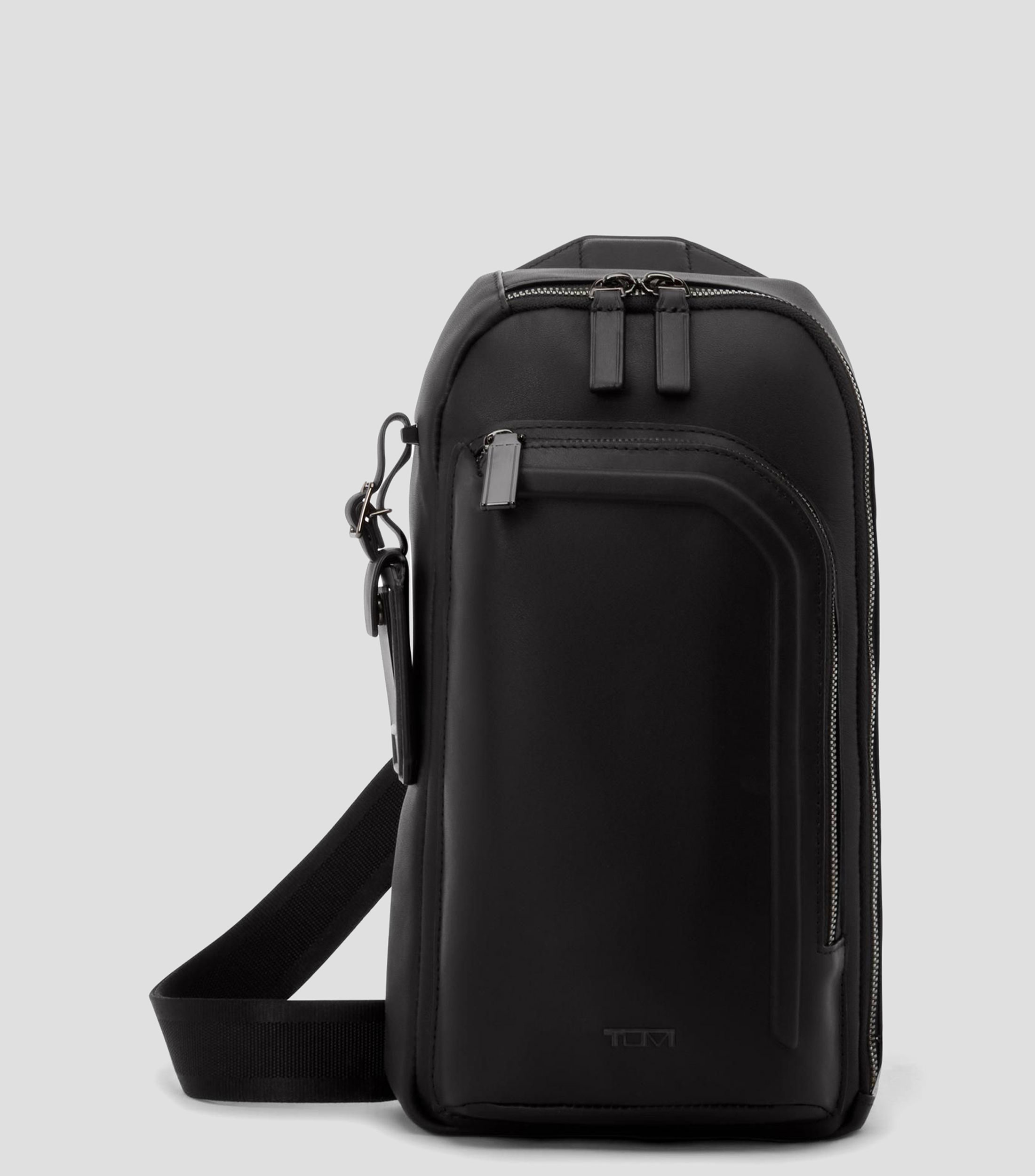 Bolsa crossbody negro en piel Gregory Hombre