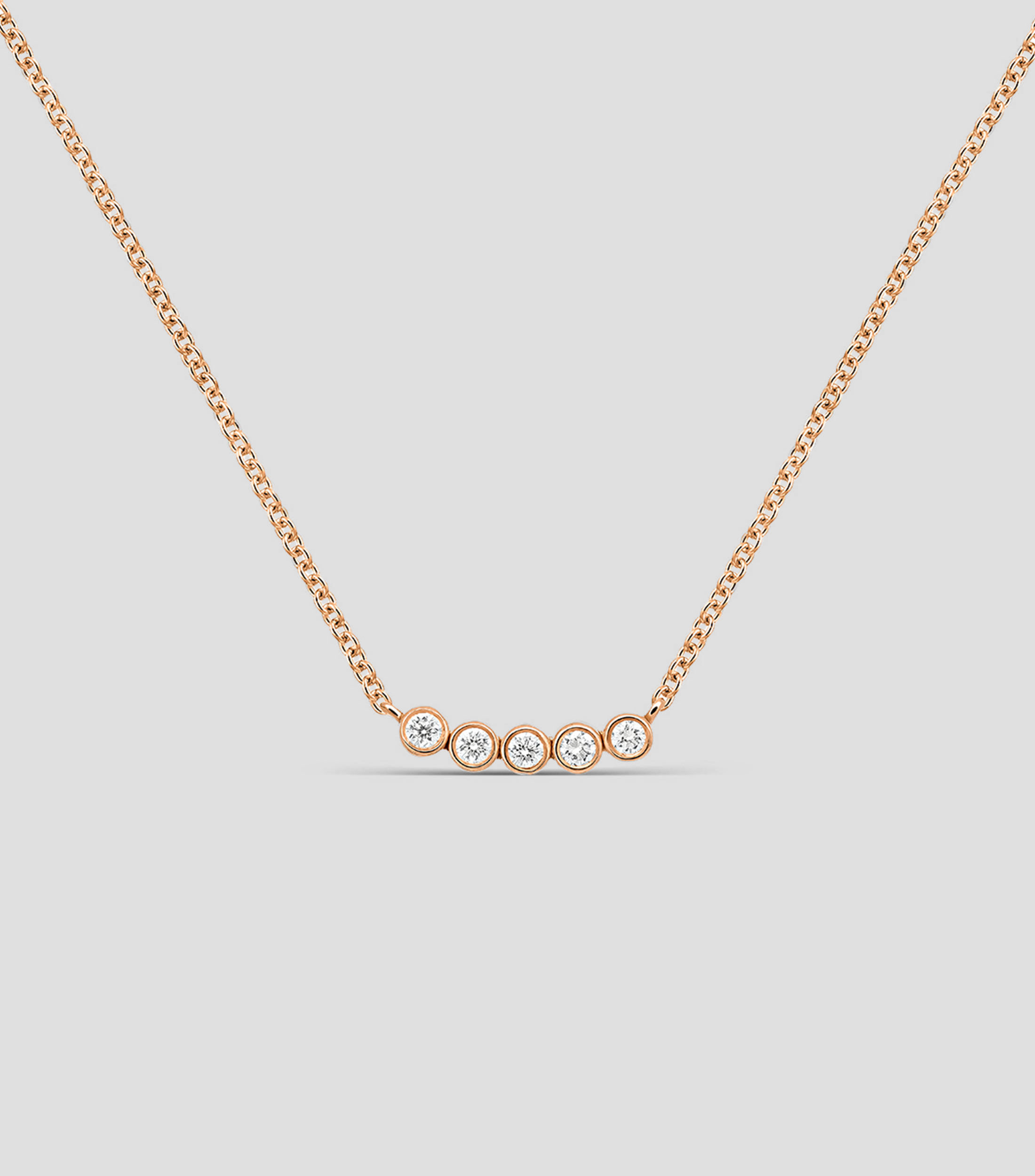 Collar en oro rosa 18 Kts con diamantes Orion Mujer