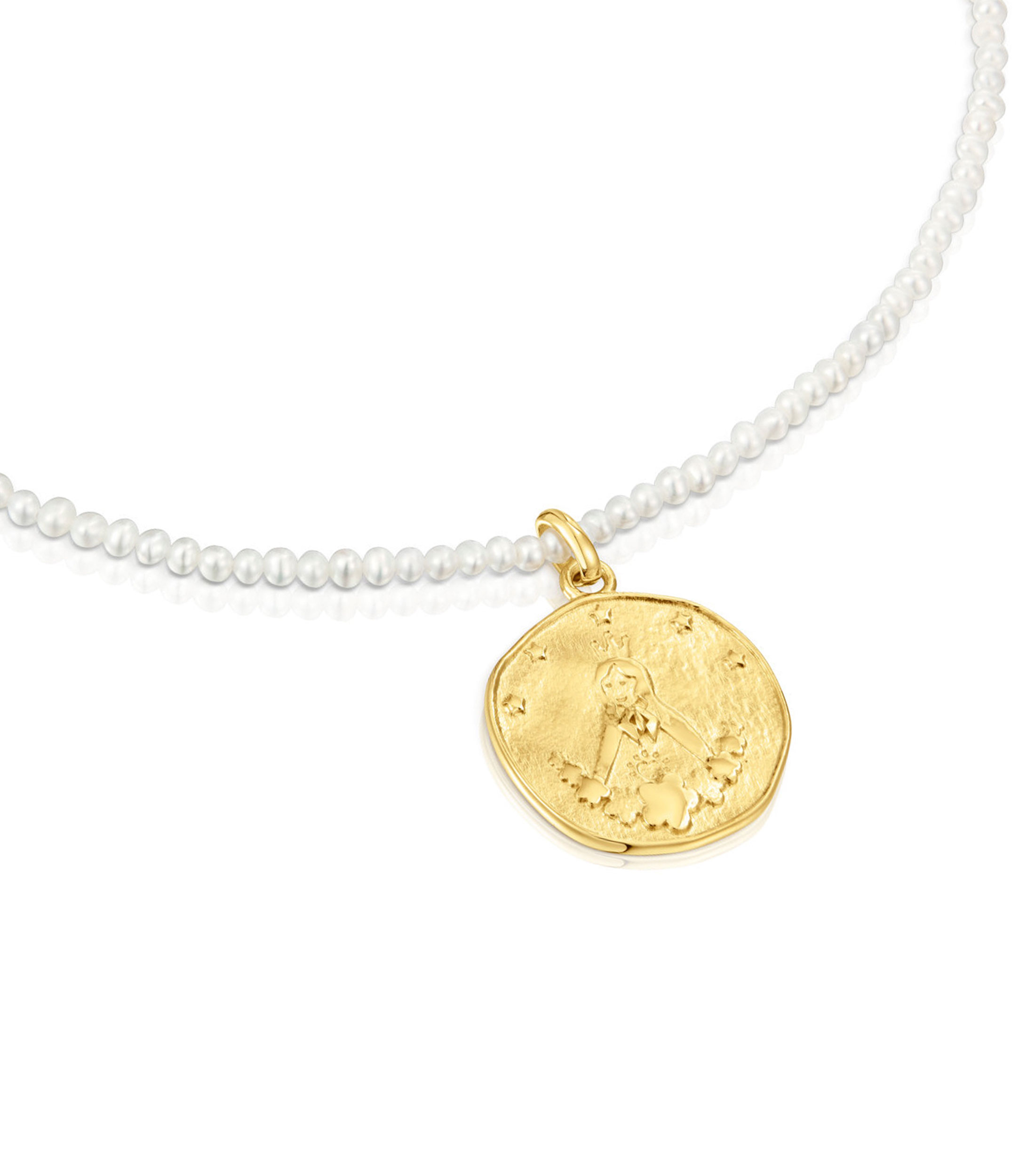 Collar con medalla redonda Virgen de Guadalupe Devoción Mujer Tous