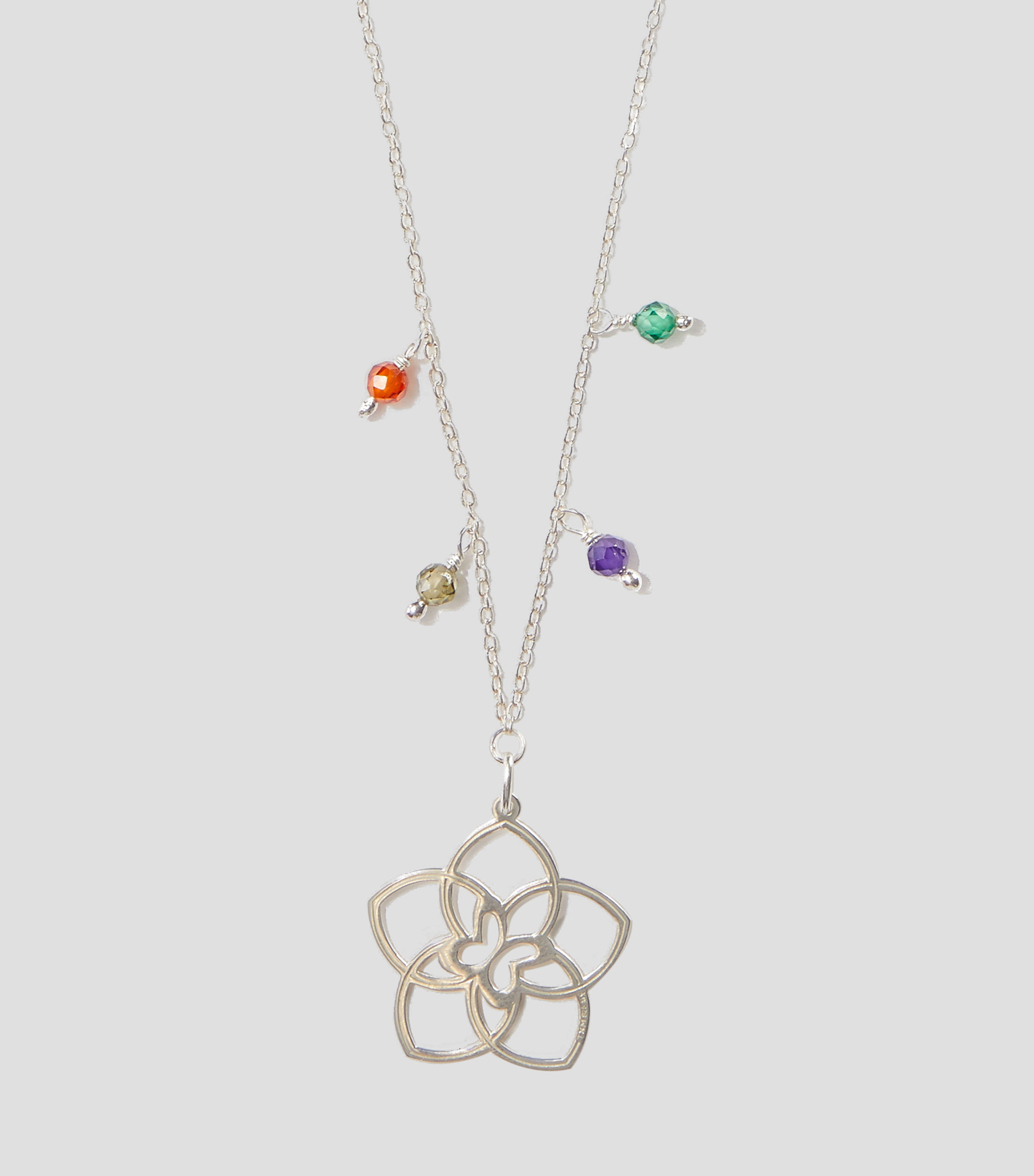 Dije Flor 5 Petalos en plata .925 Mujer