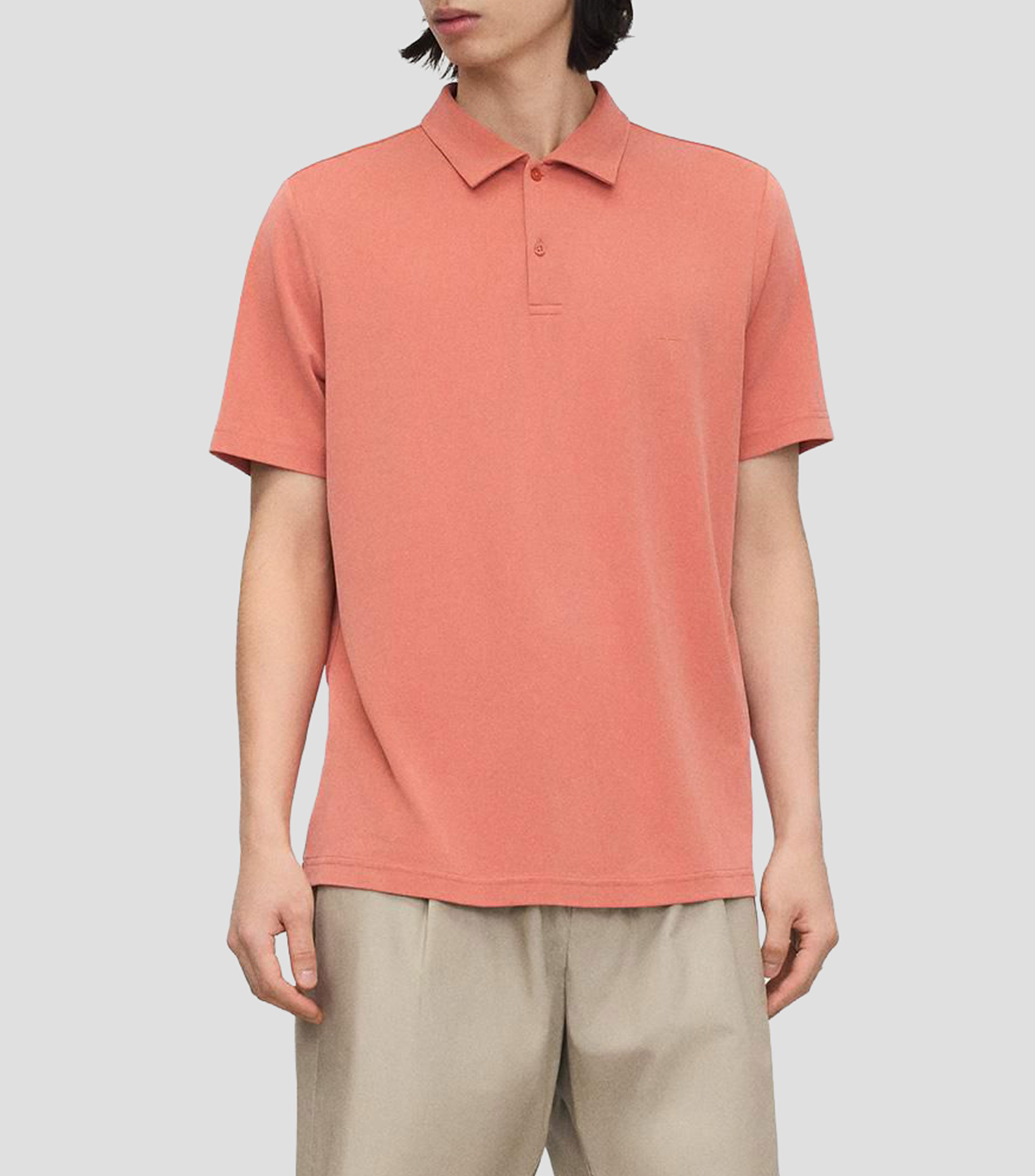 Playera Tipo Polo Manga Corta Lisa Hombre