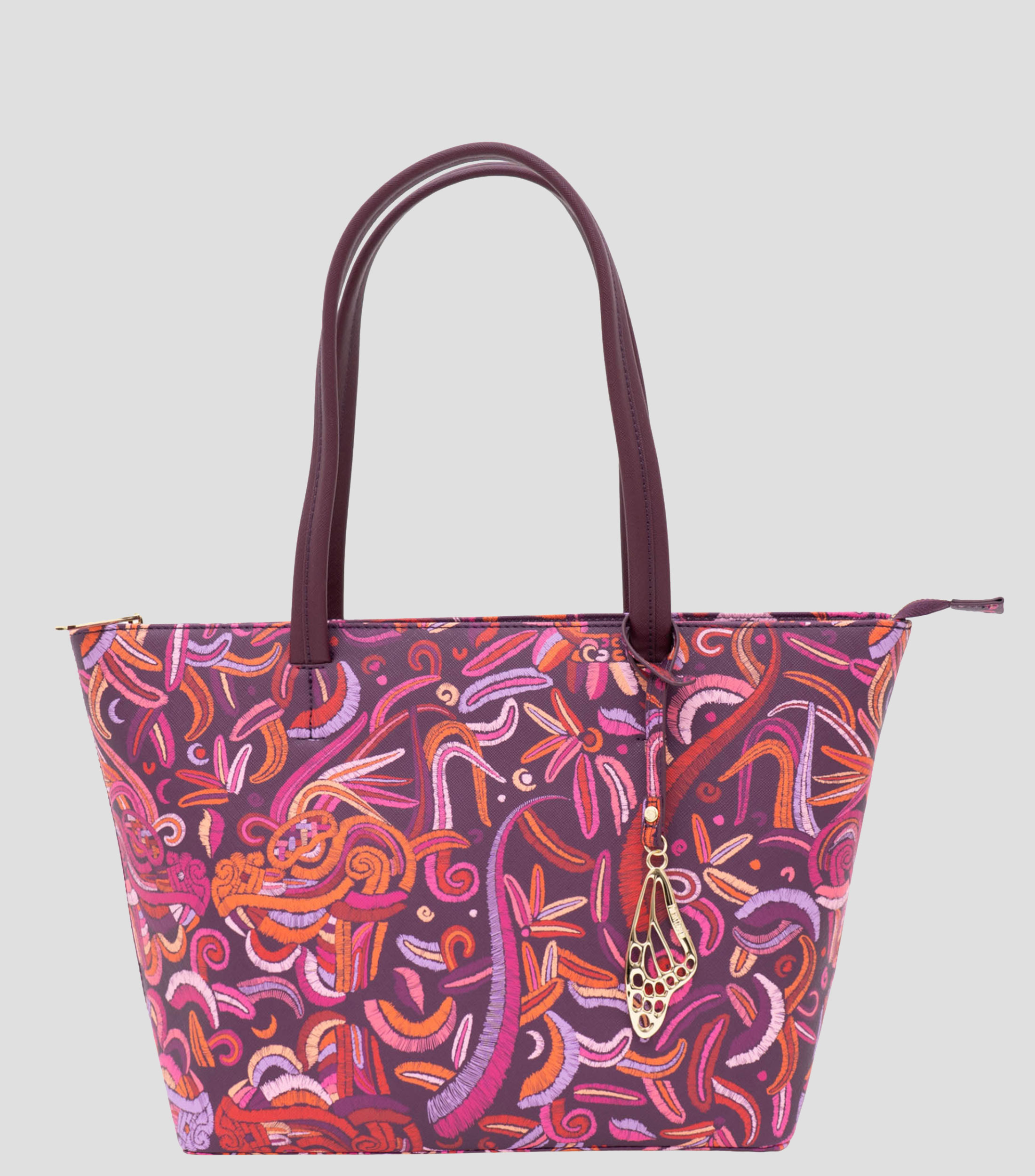 Bolso tote fucsia K'iin Quetzalcóatl Mujer