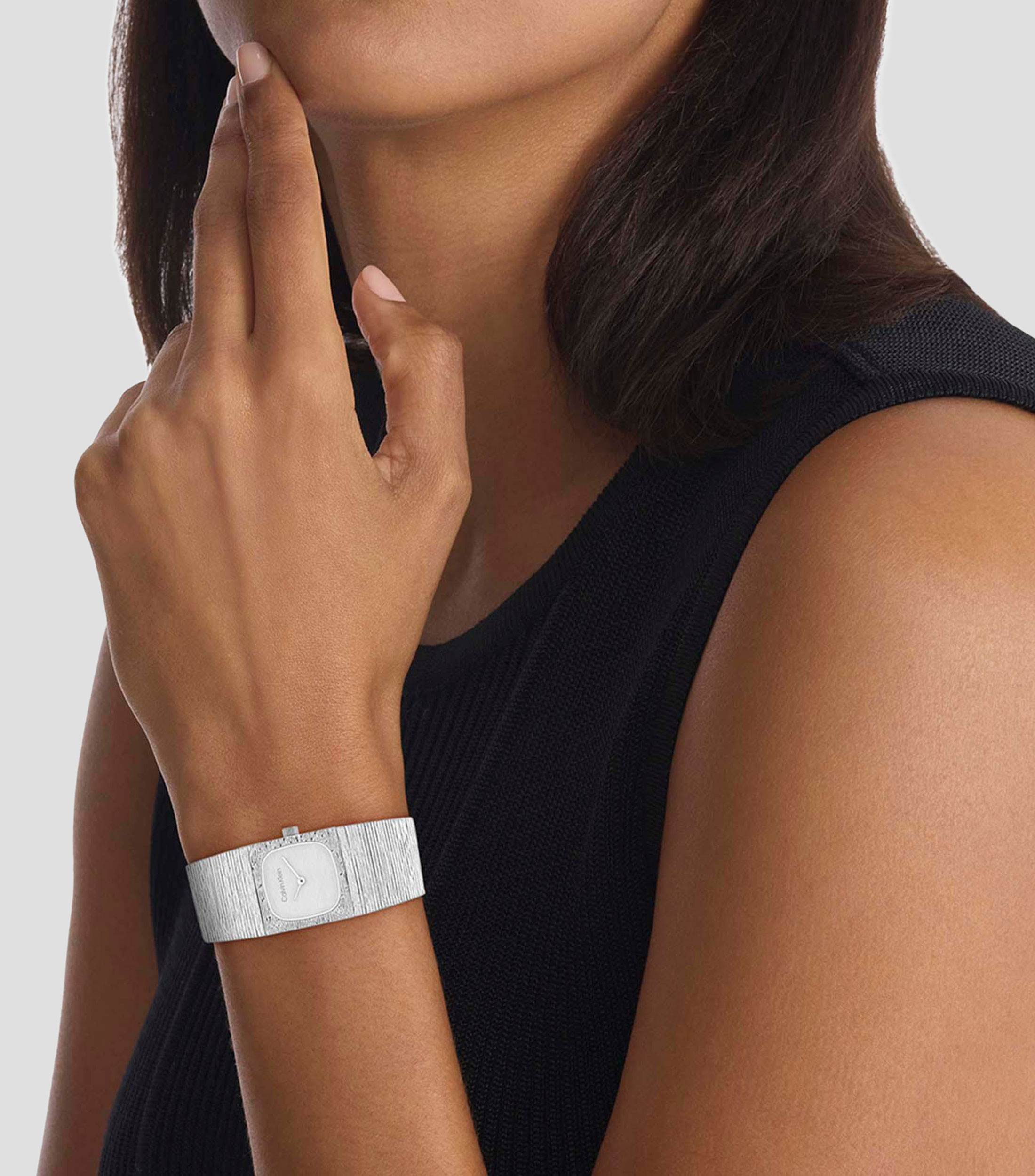 Reloj para mujer Sophisticated Square Casual Plateado