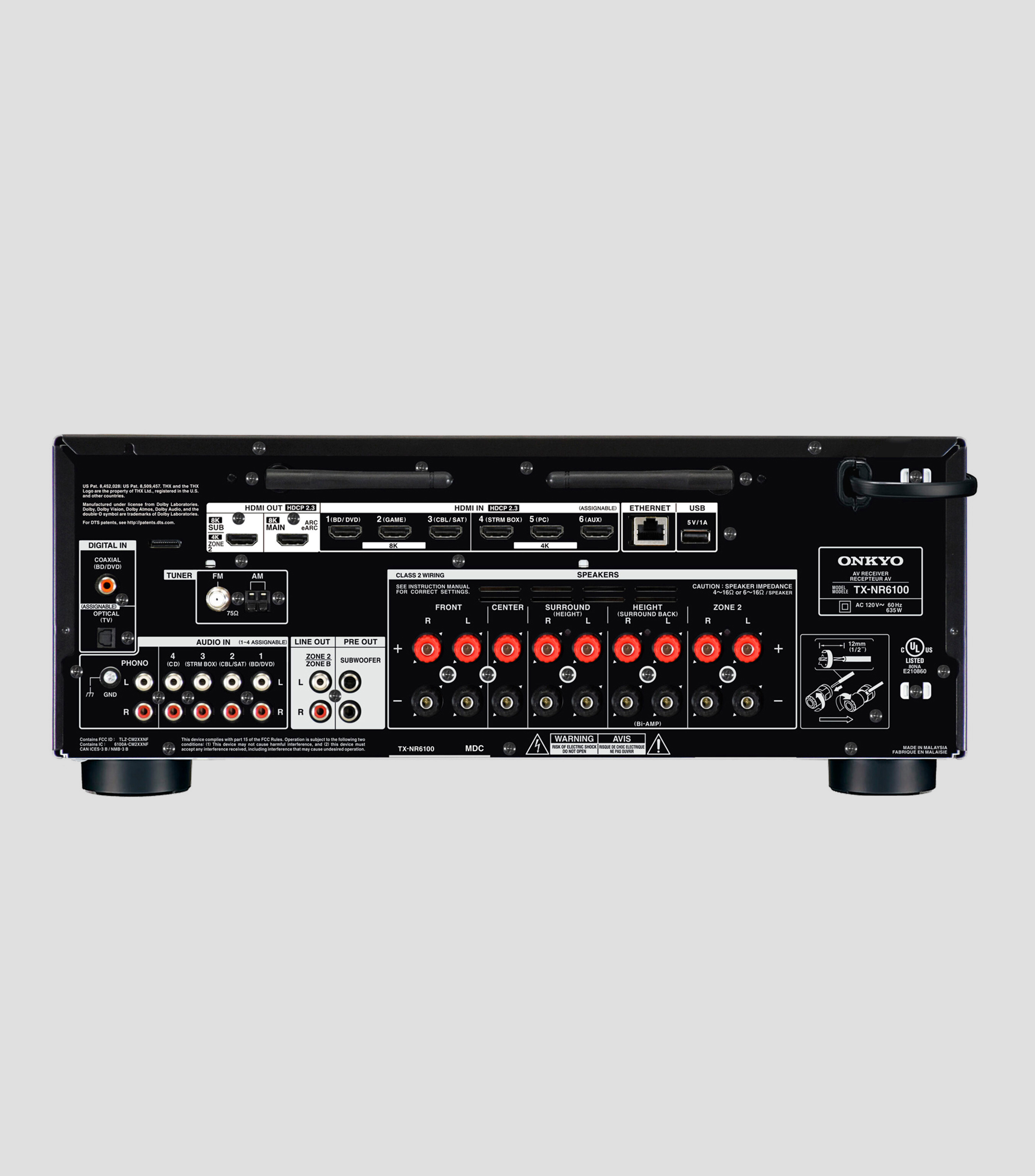 Receptor de audio y videoTX-NR6100 negro