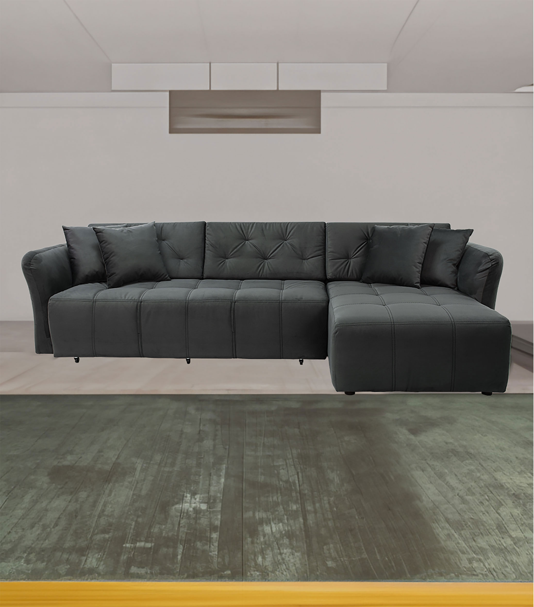 Sala esquinera derecha Design Gris Oxford