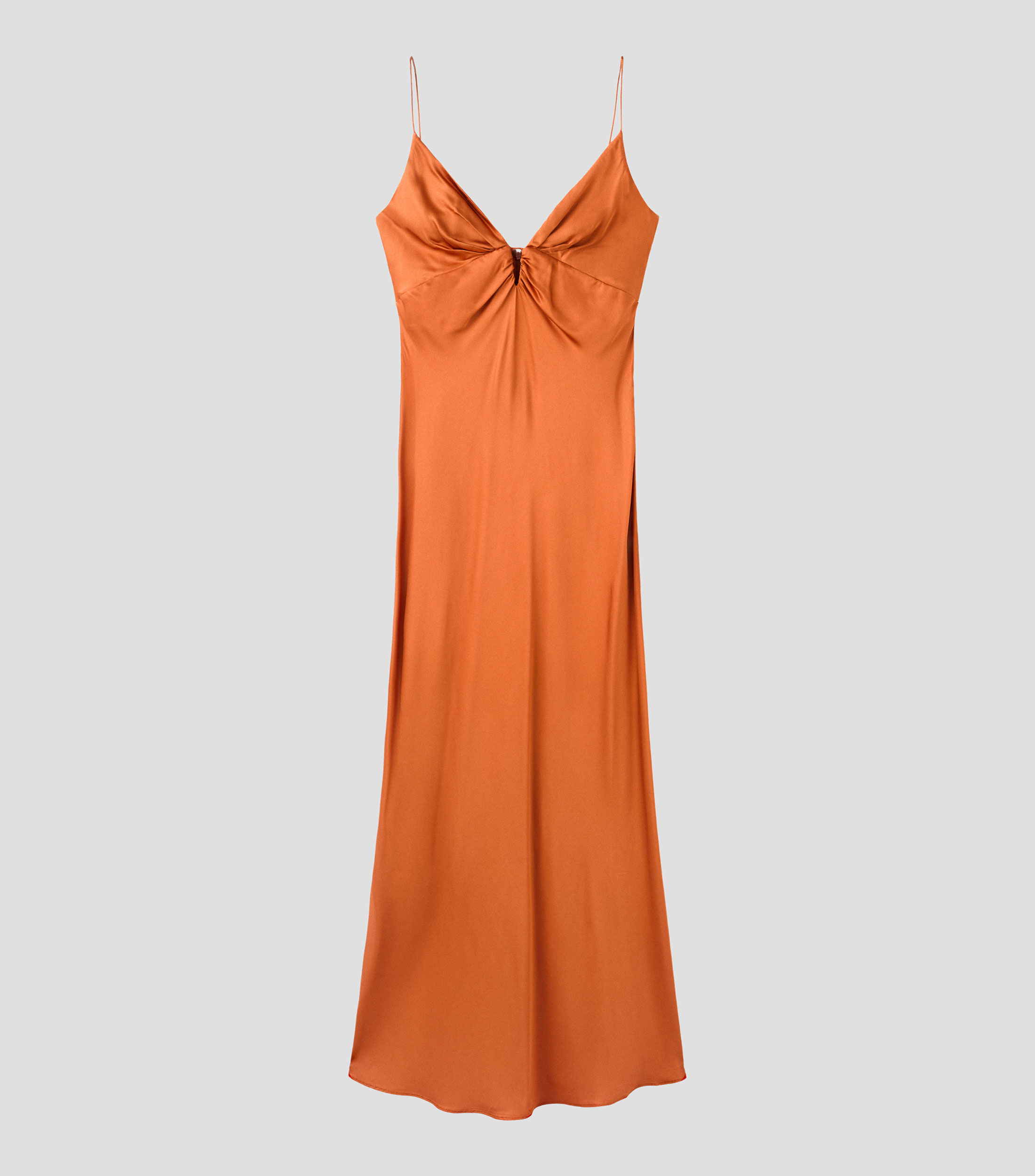 Vestido largo liso Mujer