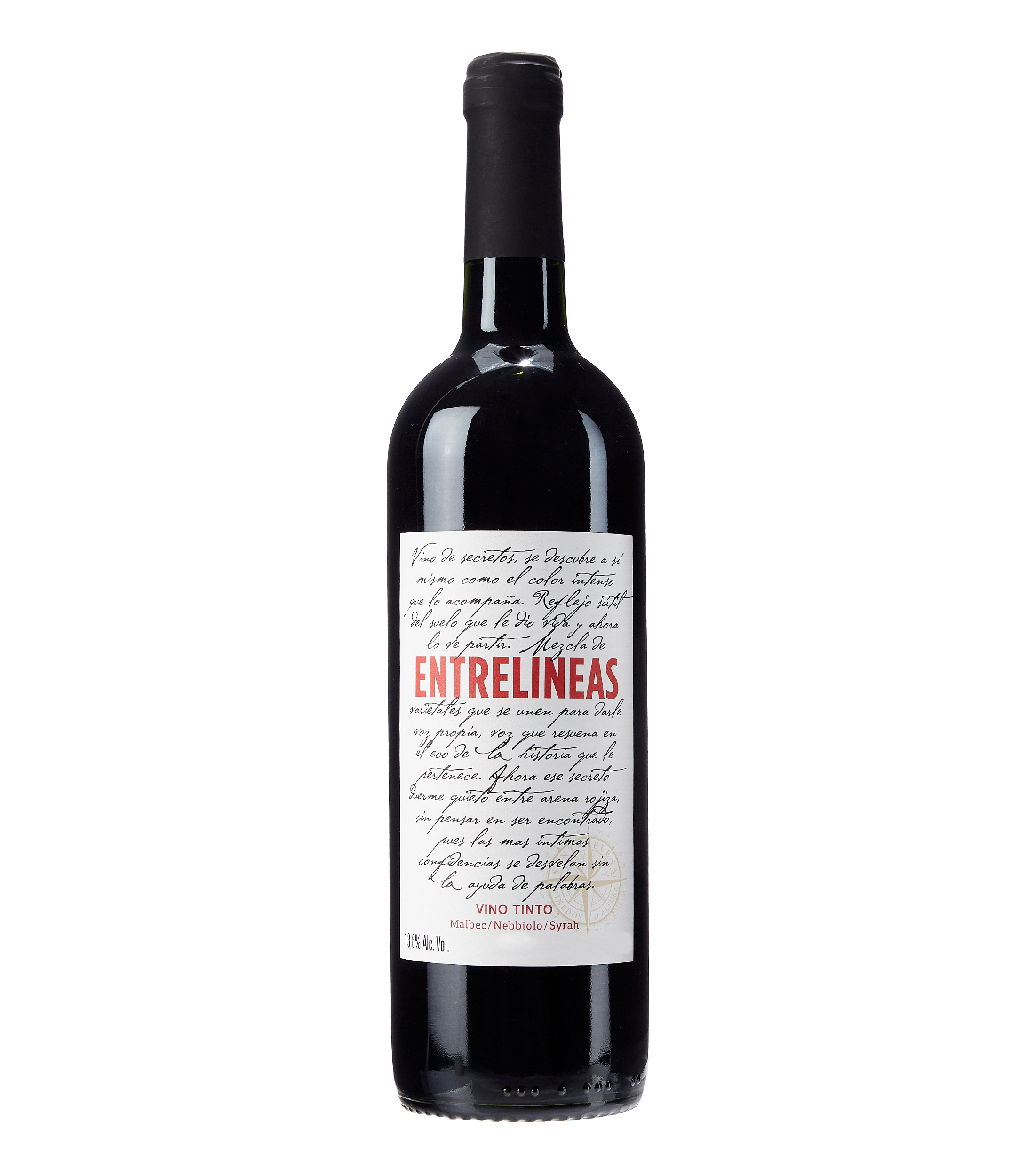 Vino Tinto Malbec, Nebbiolo, Syrah, 750 ml