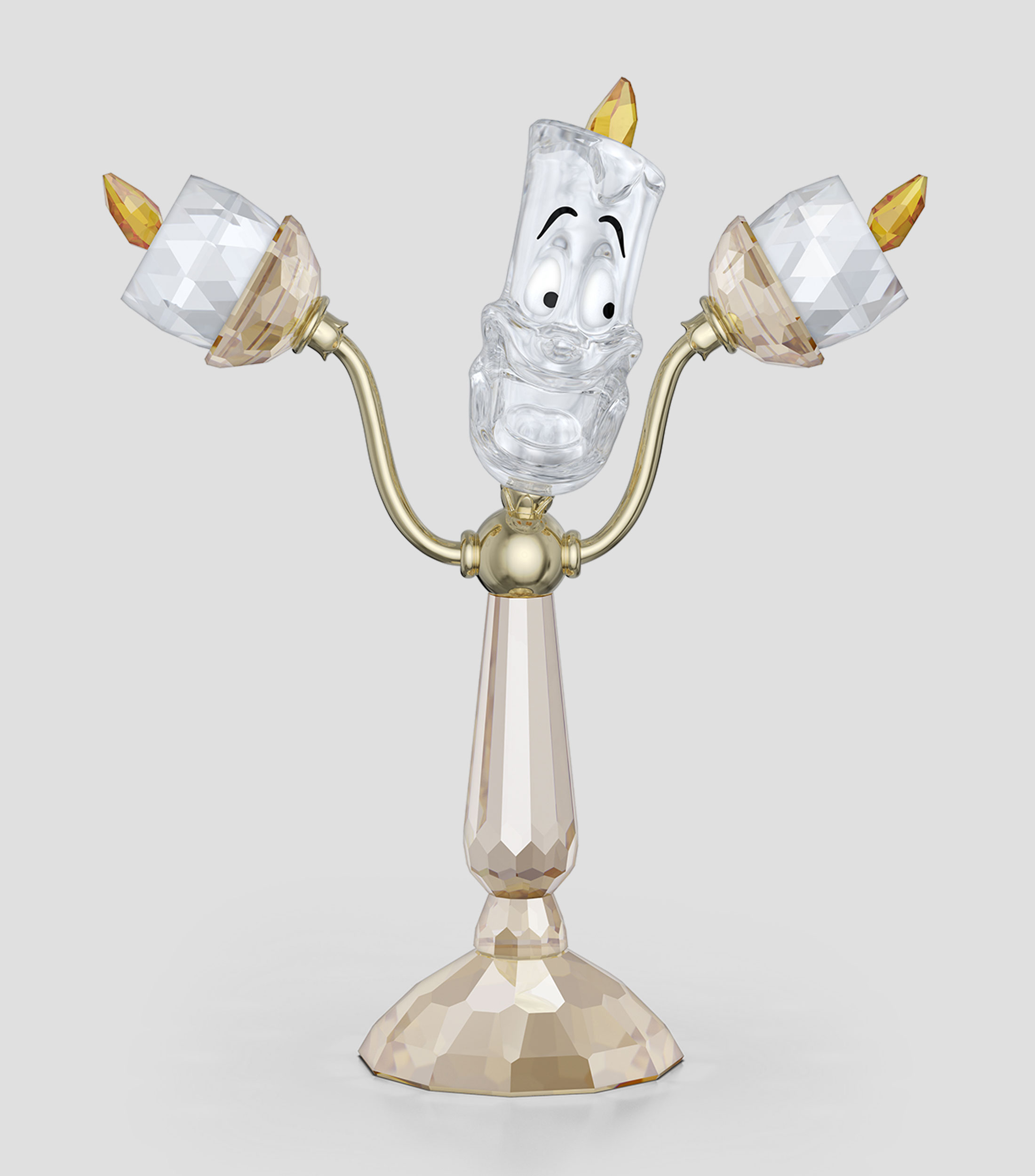 Figura decorativa Beauty And The Beast Lumiere en cristal Swarovski