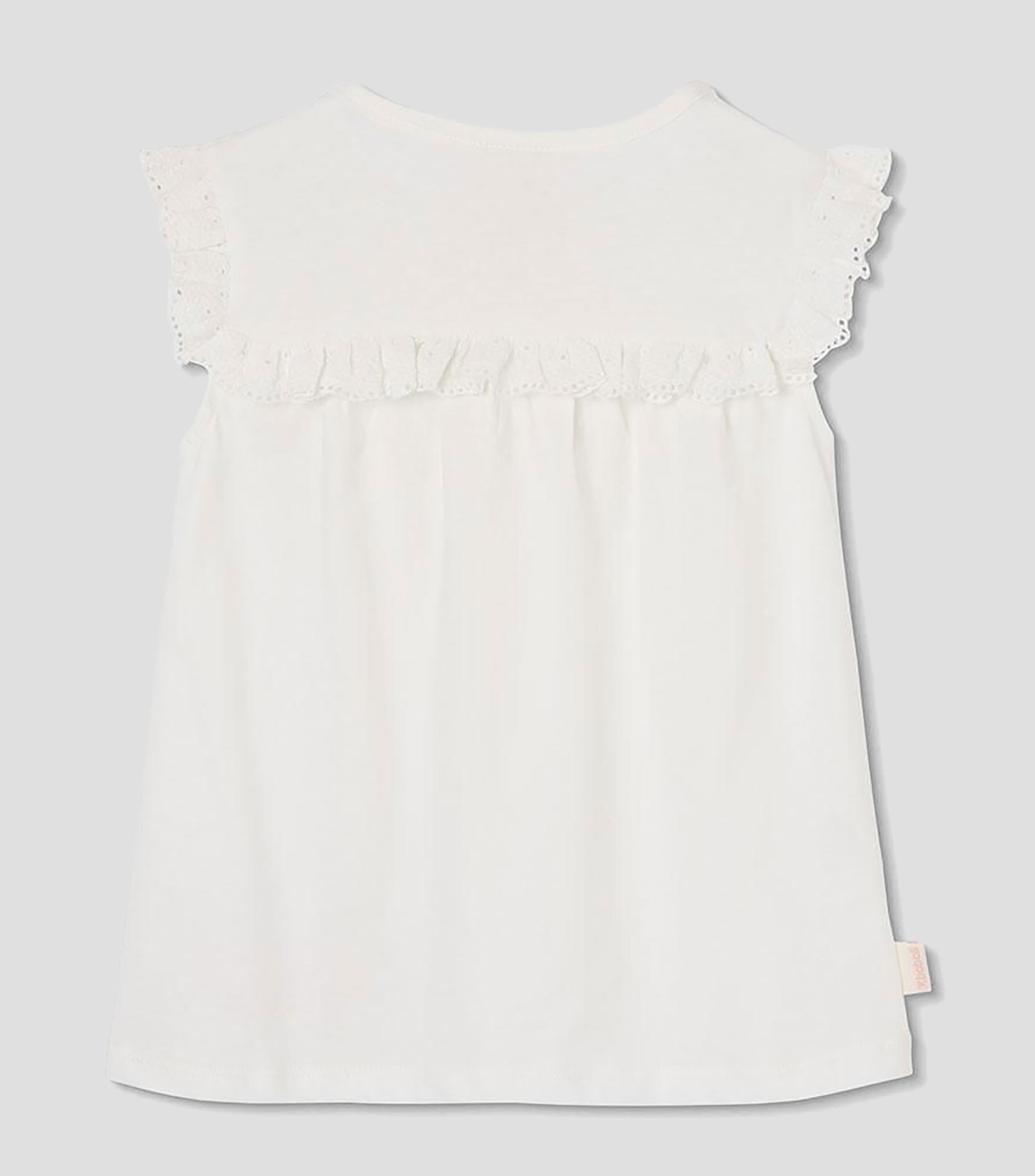 Playera cuello redondo sin mangas lisa Bebé