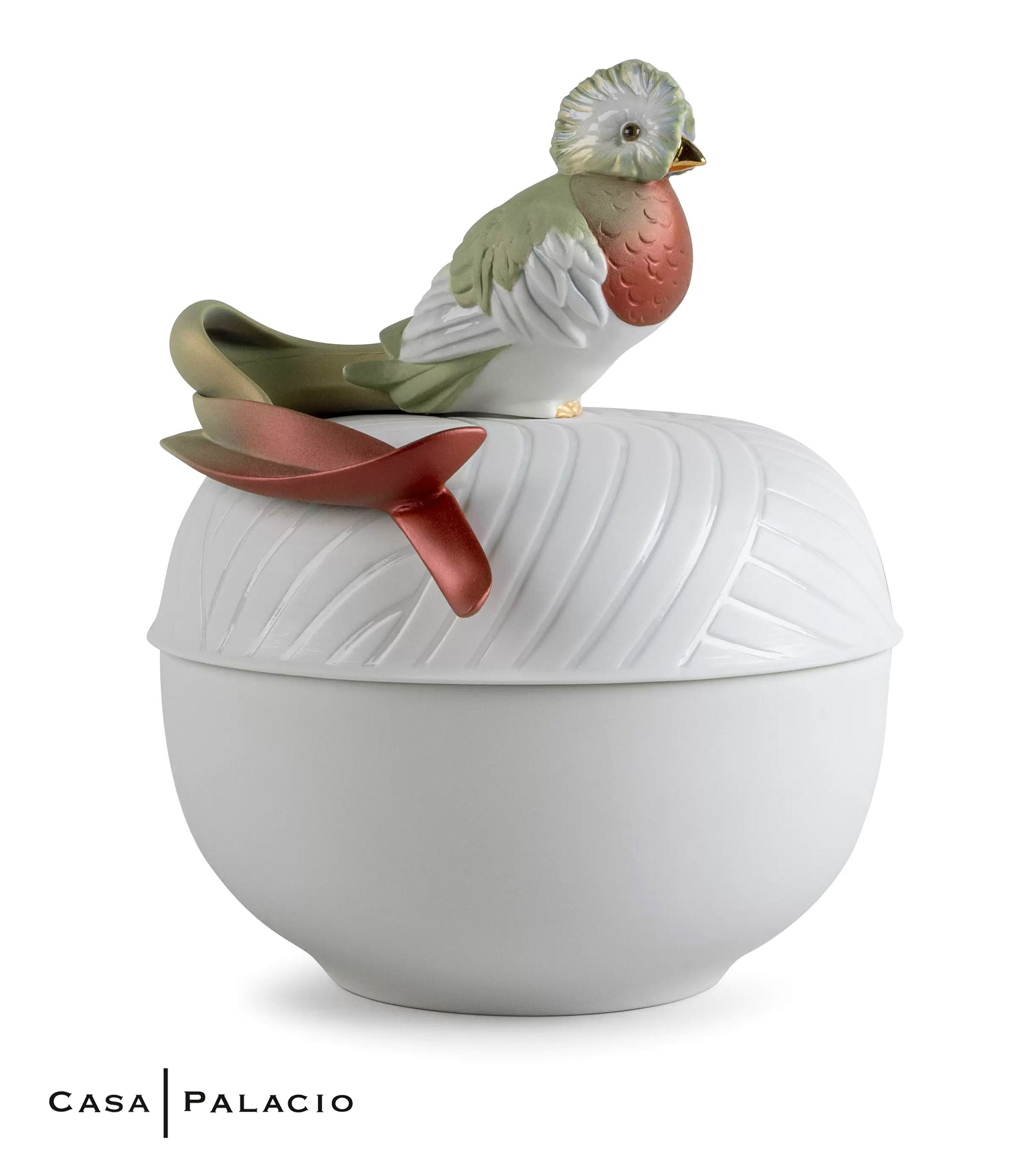 Escultura Caja Quetzal en porcelana