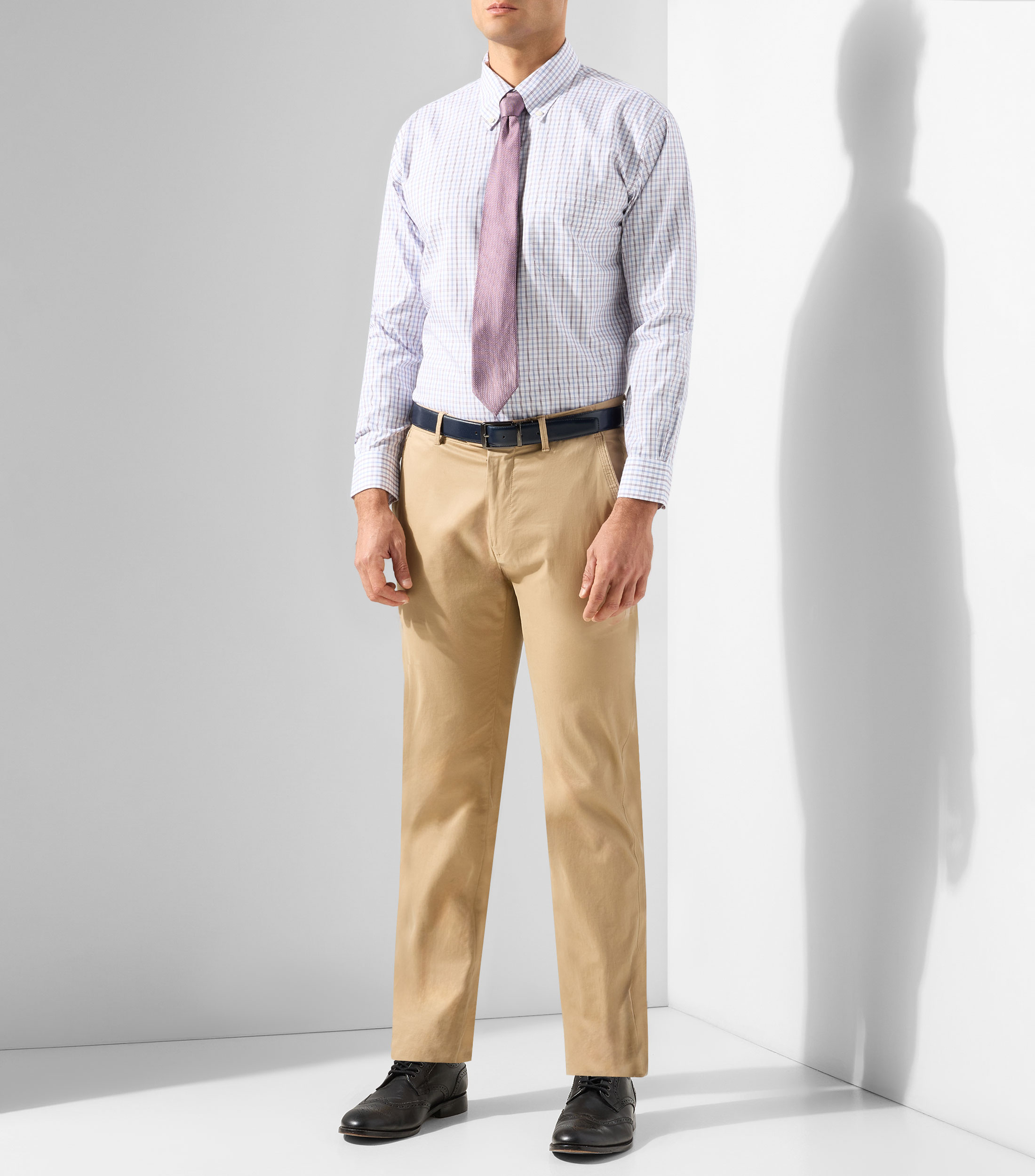 Camisa de cuadros manga larga Hombre