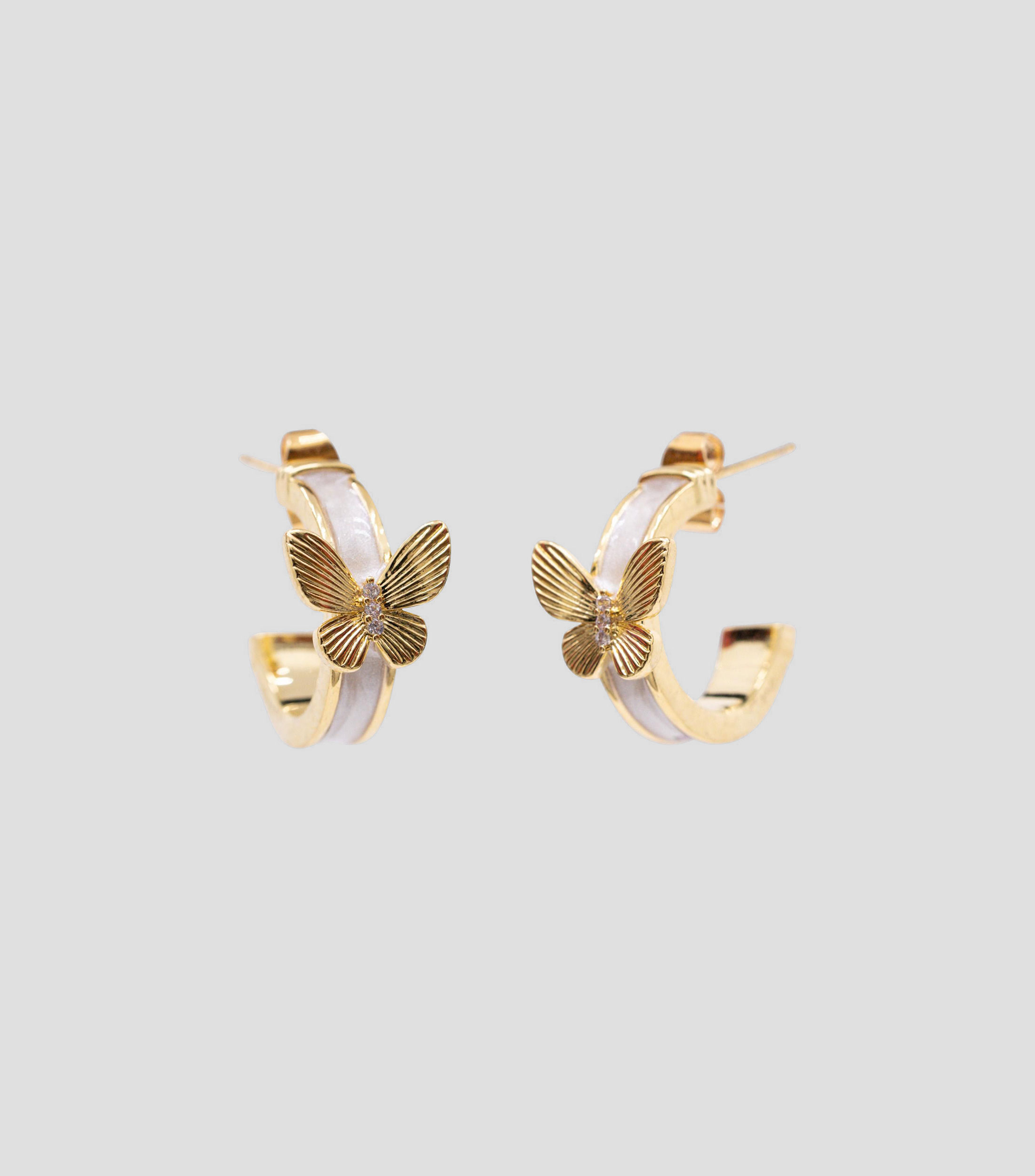 Aretes con mariposa Mujer