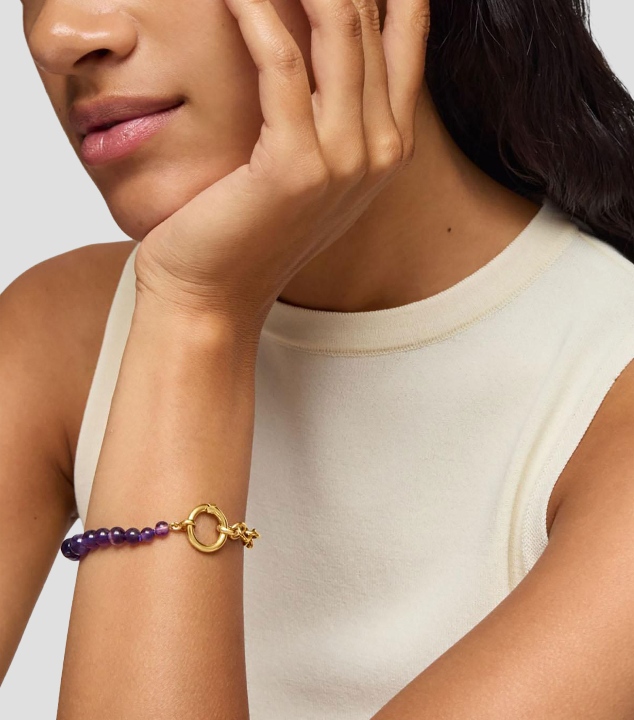Pulsera en Plata con Piedras Mujer