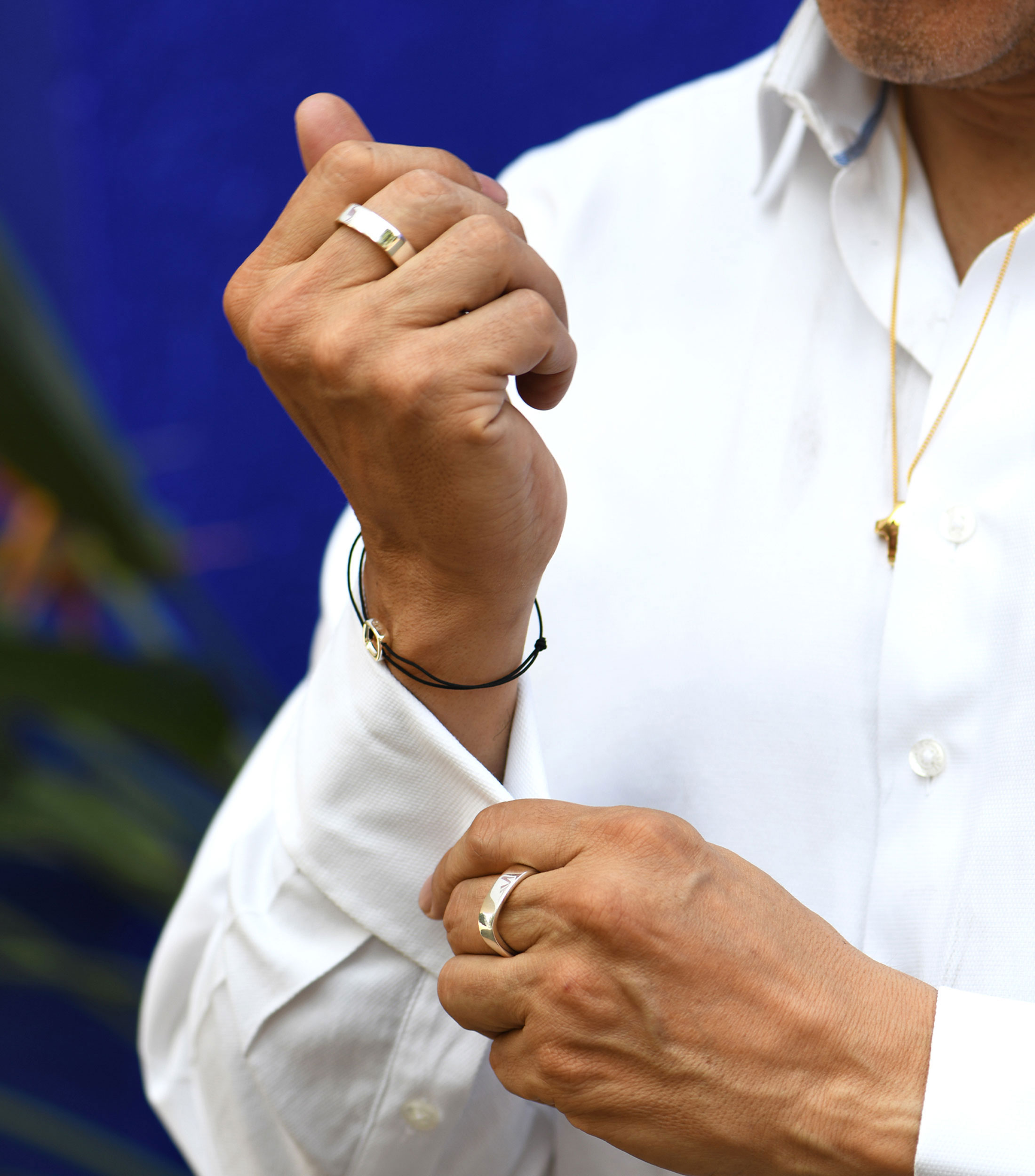Anillo en Plata Orbital Hombre