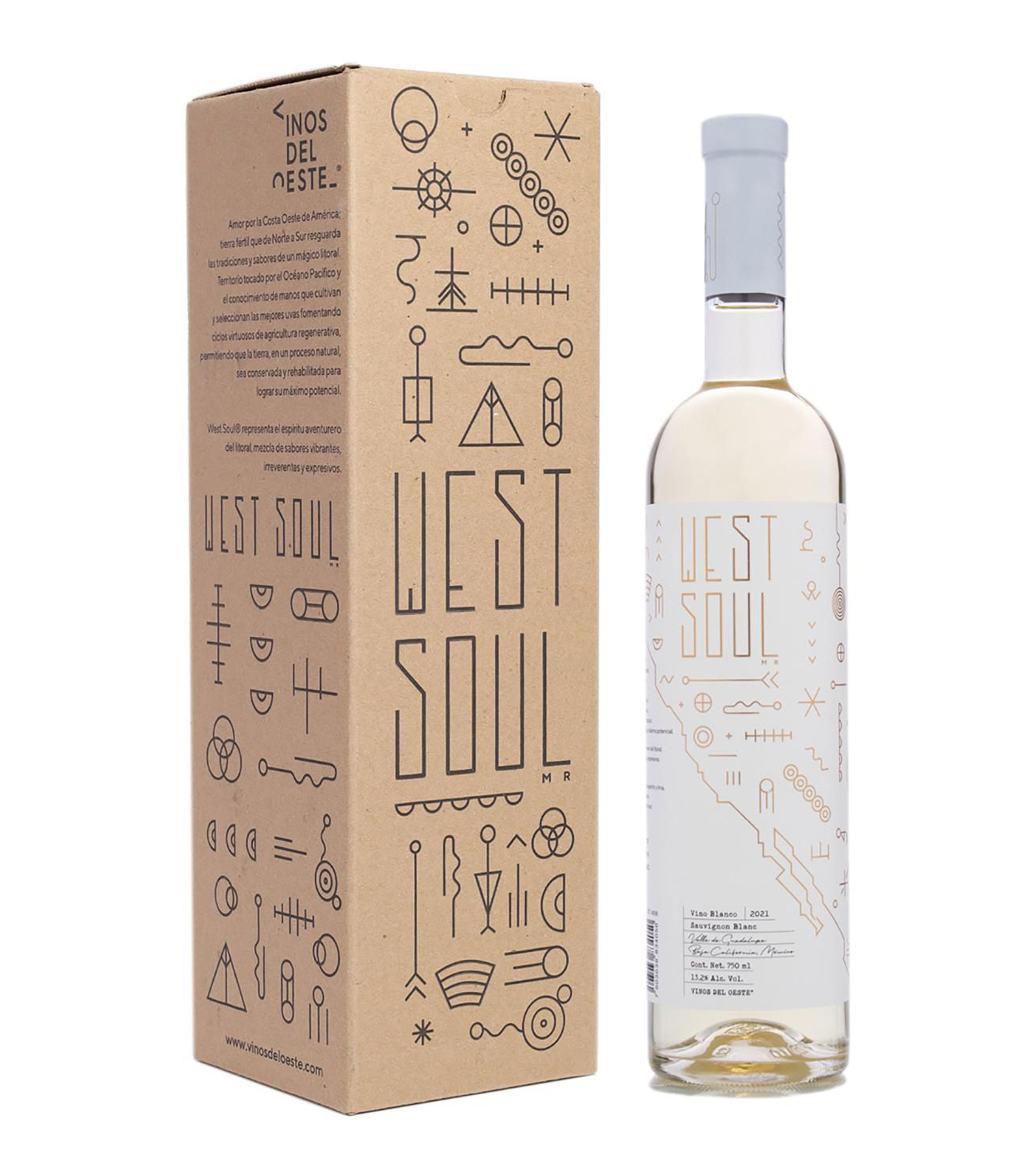 Vino blanco Sauvignon blanc West Soul, México, 750 ml