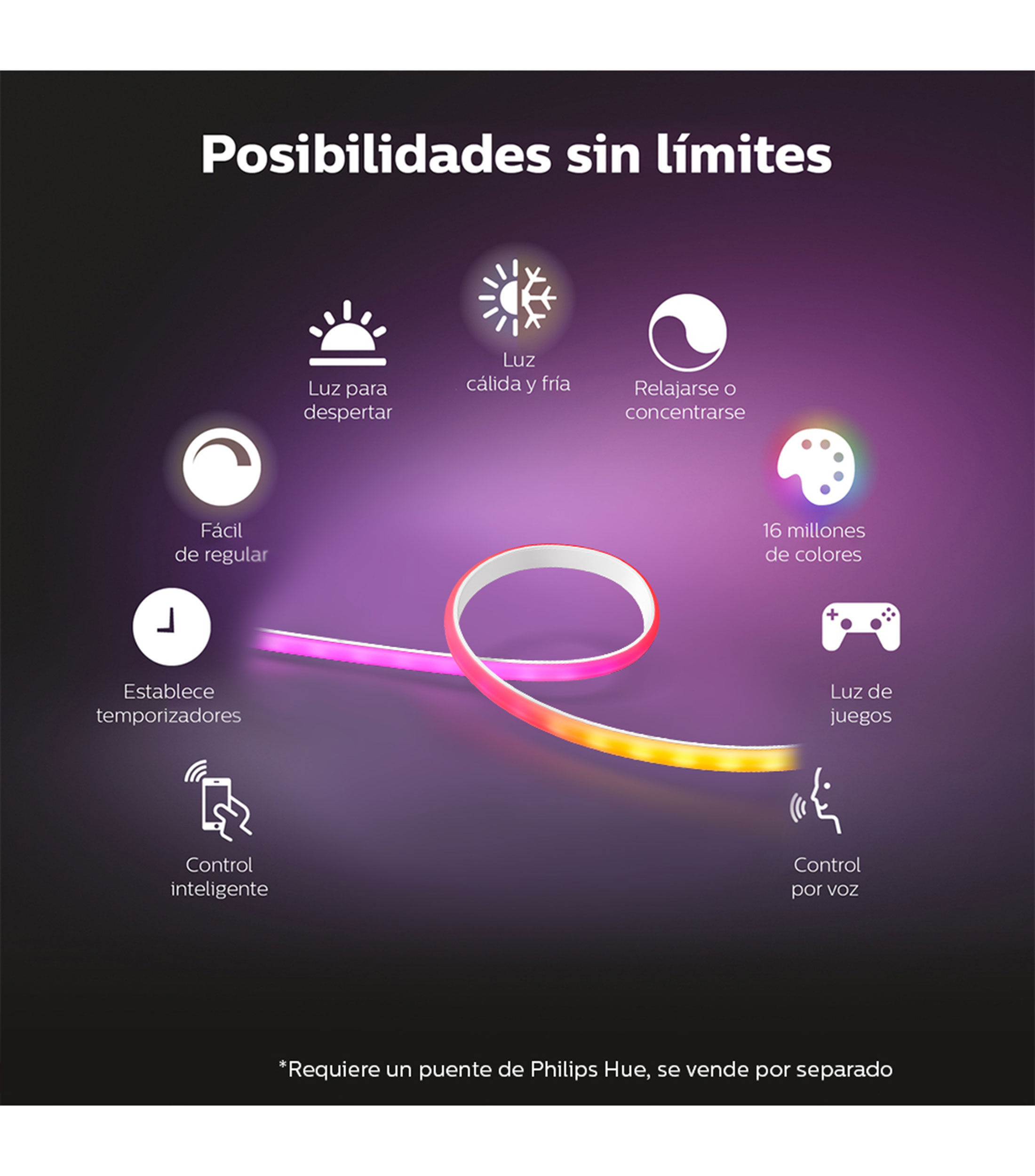 Tira de luz Play gradient Hue, 65quot