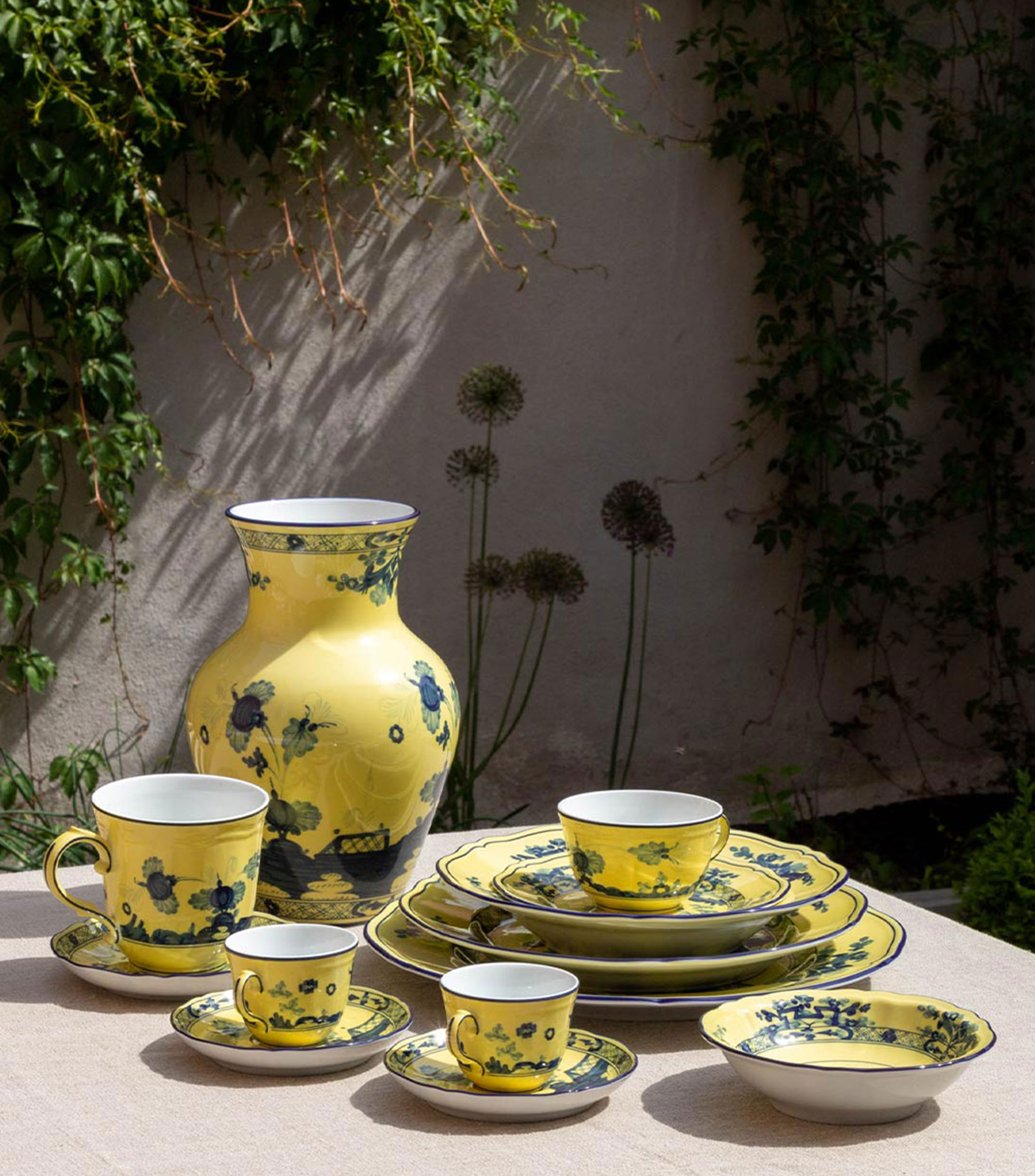 Plato con Taza Oriente Italiano Citrino