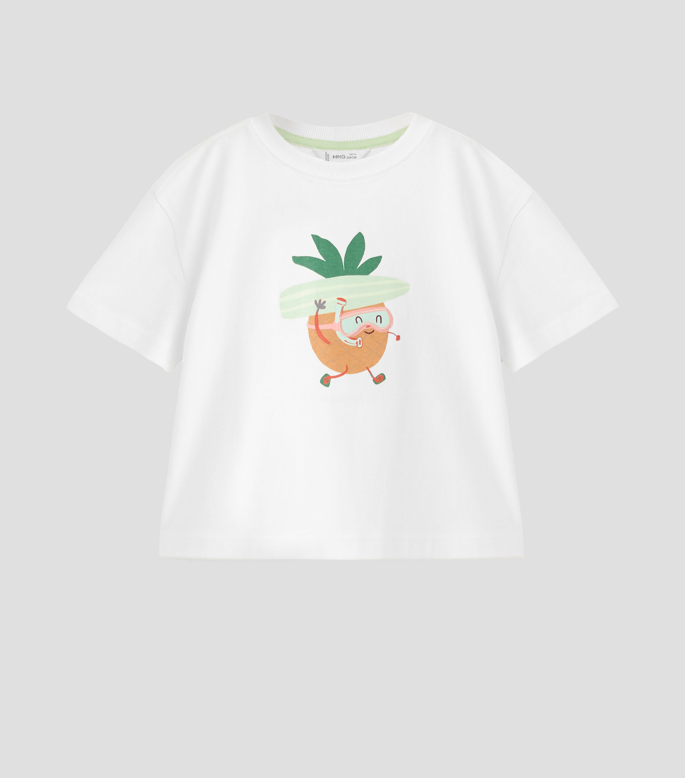 Playera cuello redondo manga corta estampada Niño