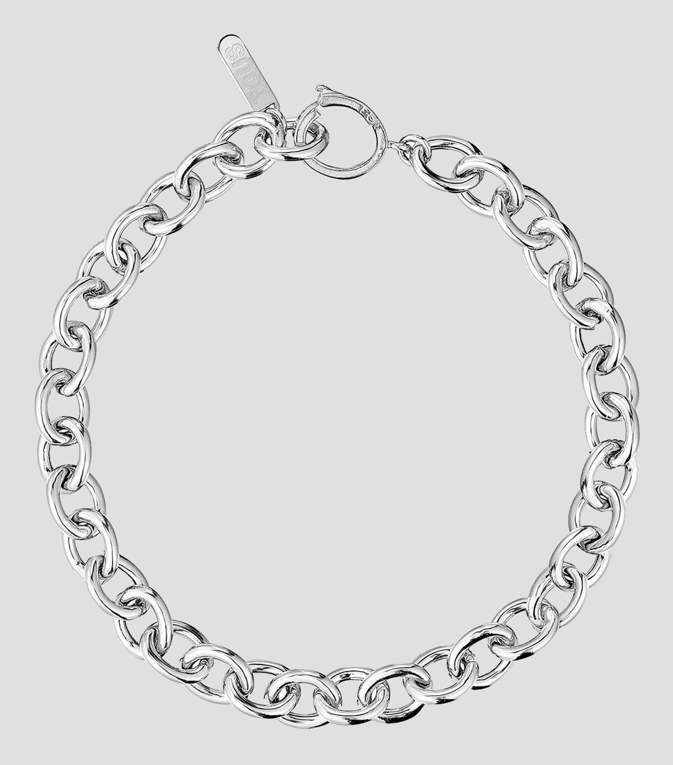 Pulsera en Plata .925 con Anillas entrelazadas Mujer