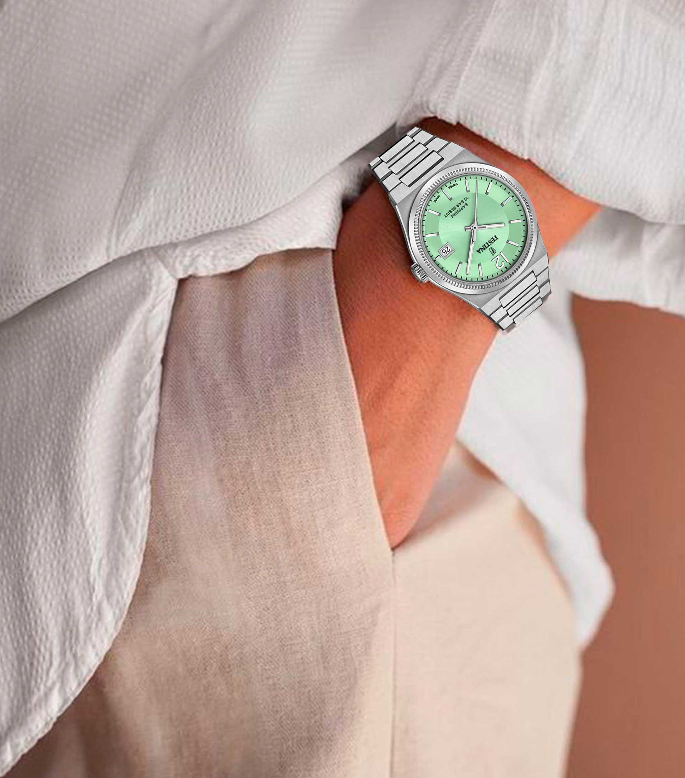 Reloj para Mujer Swiss Made Casual, Plateado