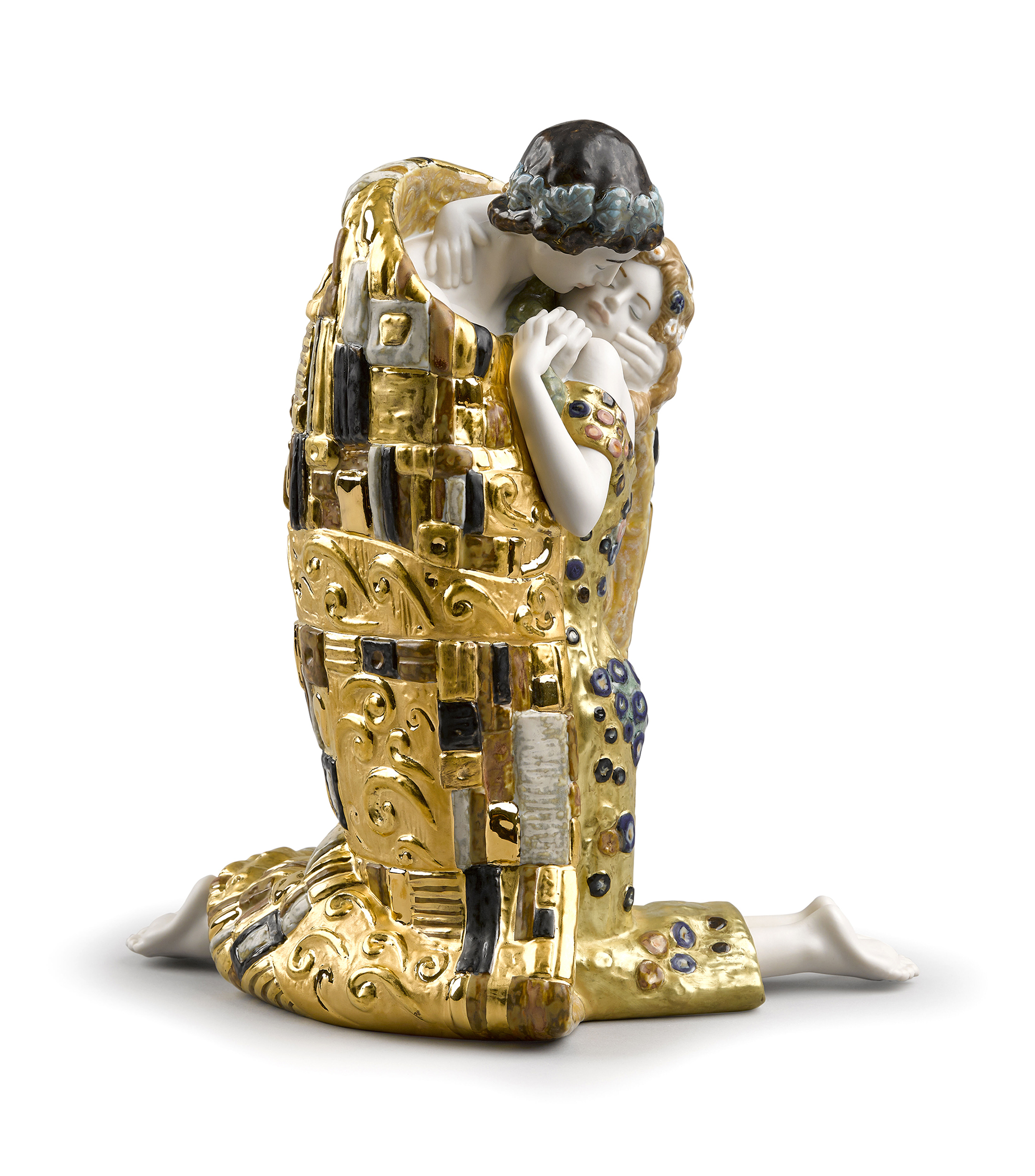 Escultura El Beso en porcelana