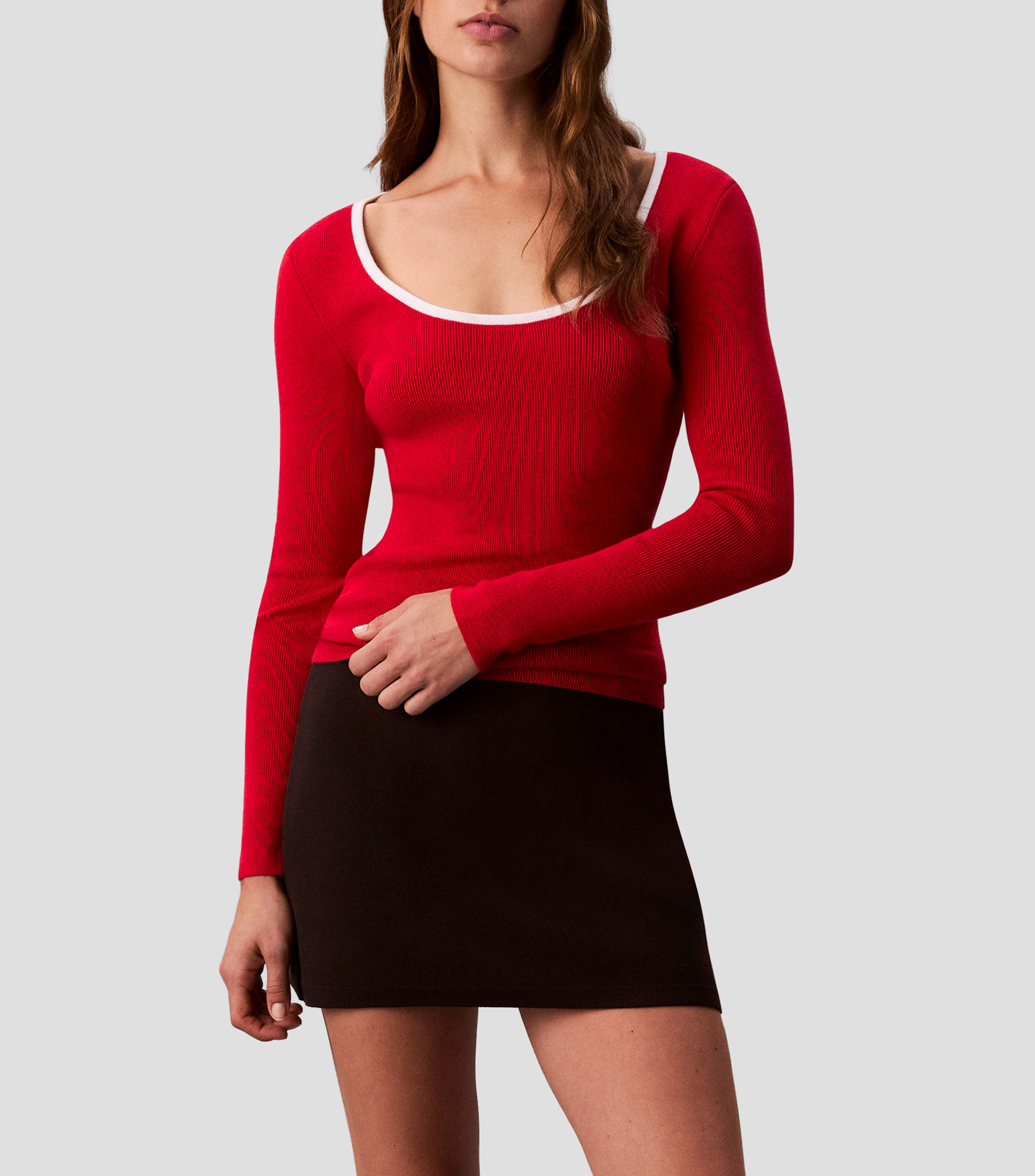 Suéter cuello redondo Mujer