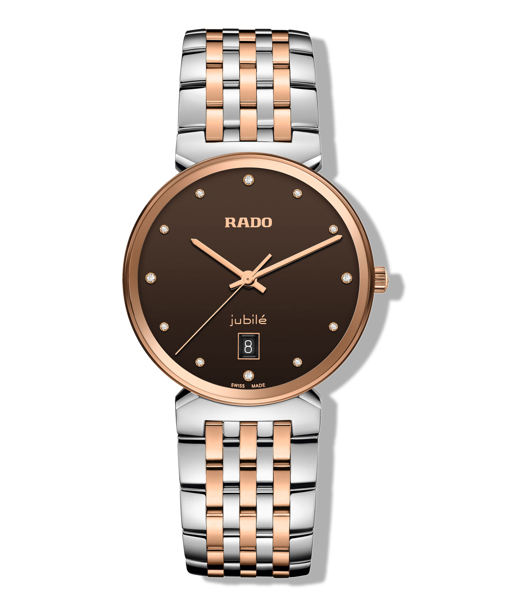 Reloj Unisex Cuarzo Florence Diamonds Classic Carátula Café