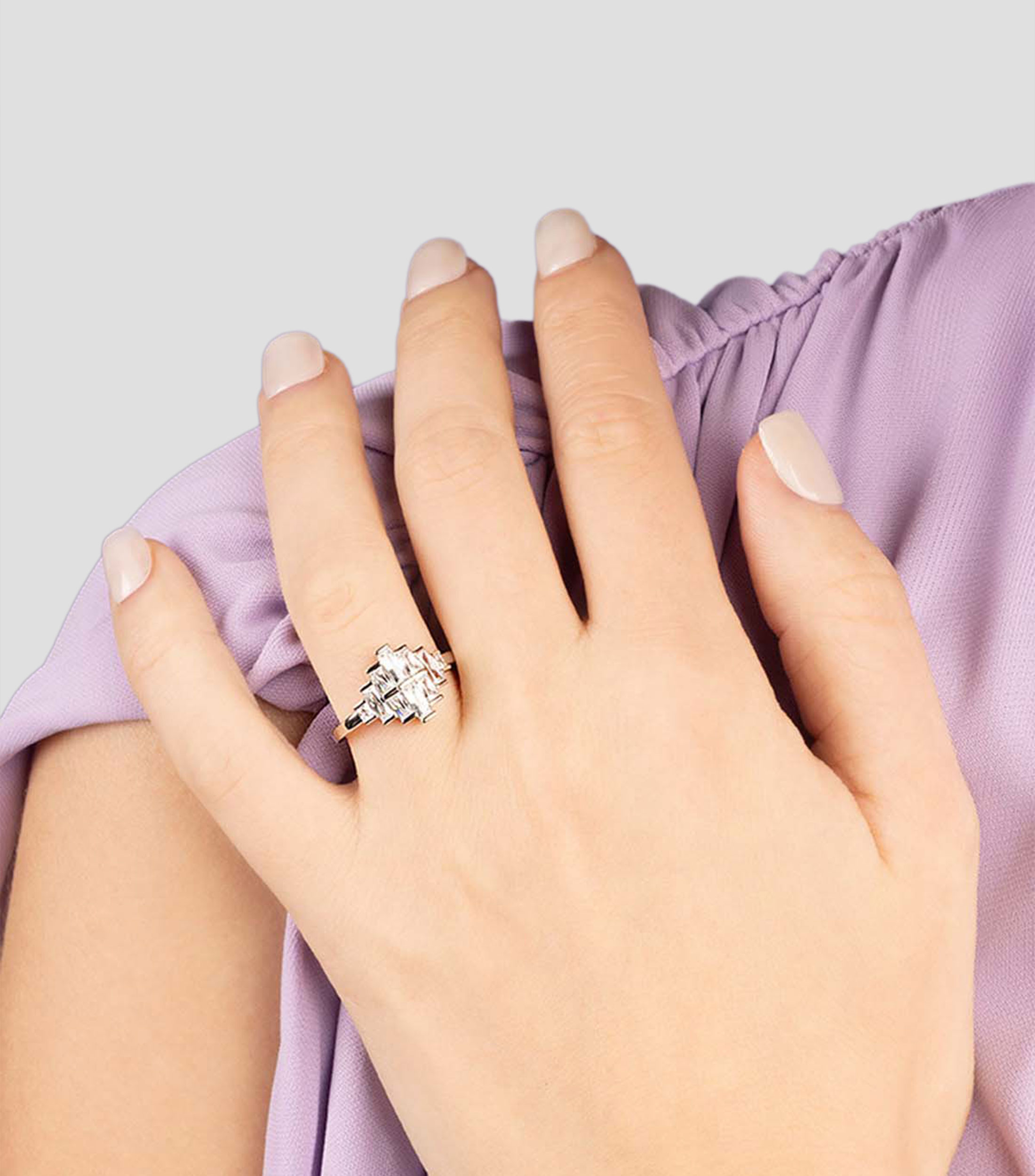 Anillo en plata .925 Printemps incrustaciones de zirconia cúbica Mujer