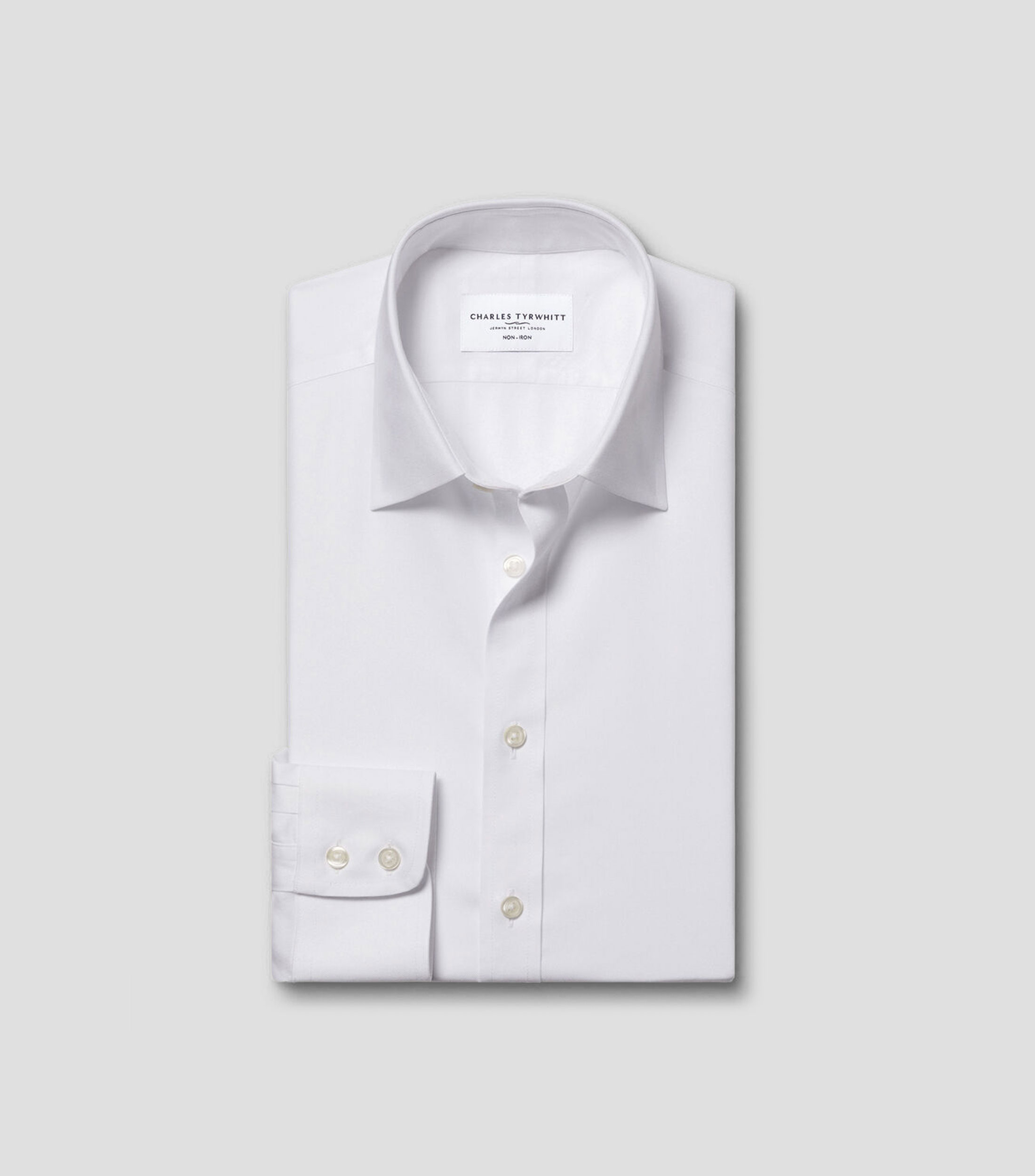Camisa de vestir lisa manga larga Hombre