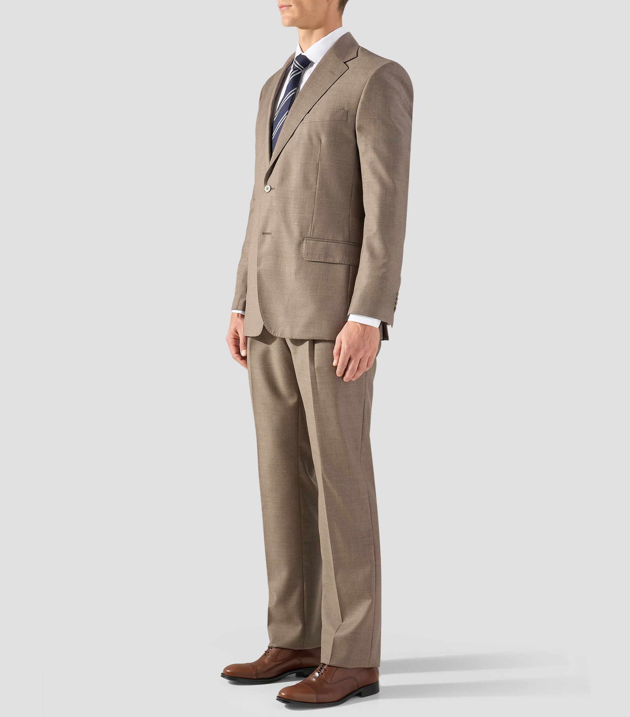 Traje de corte regular jaspeado Hombre