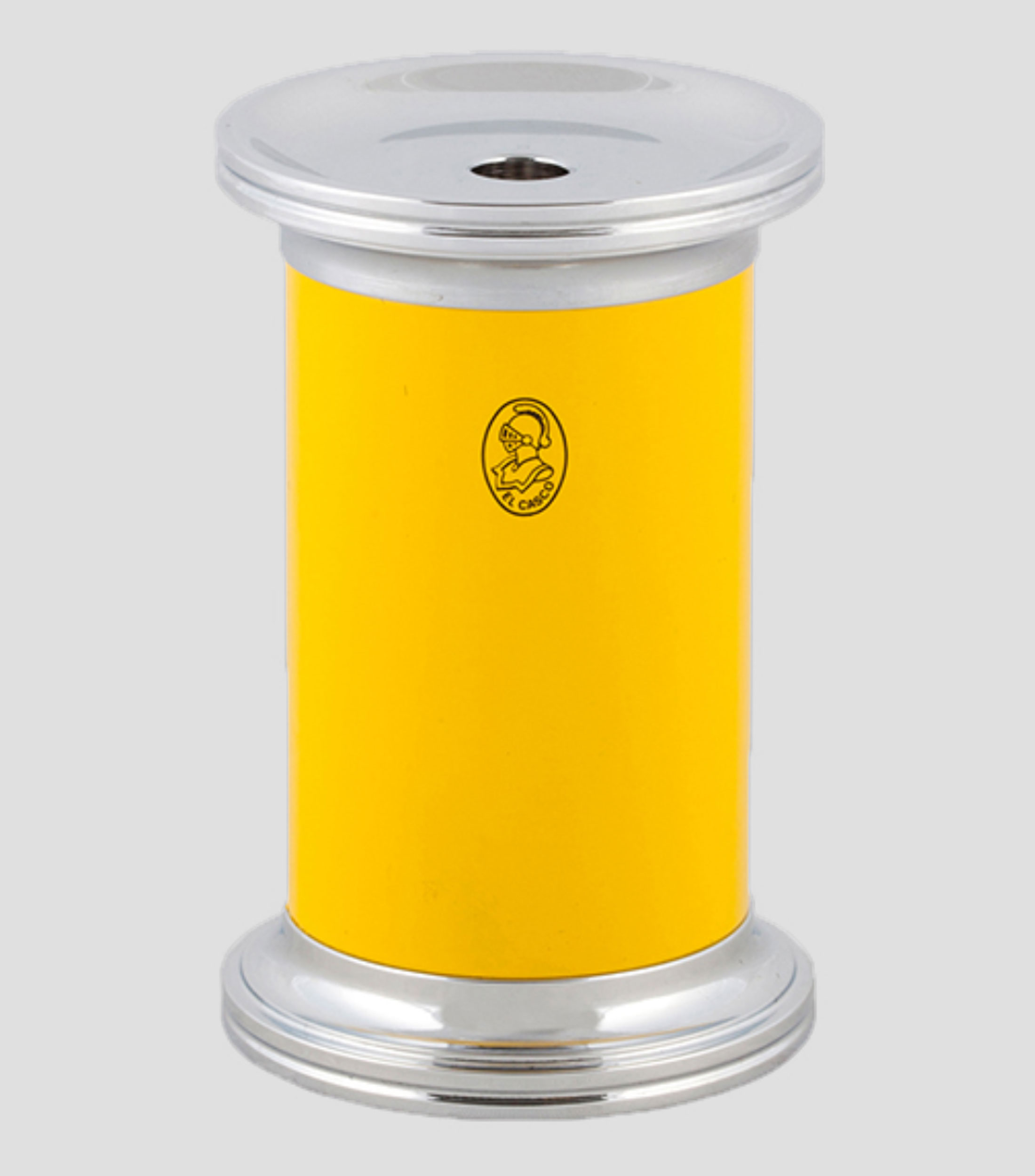 Sacapuntas chico amarillo en latón pulido