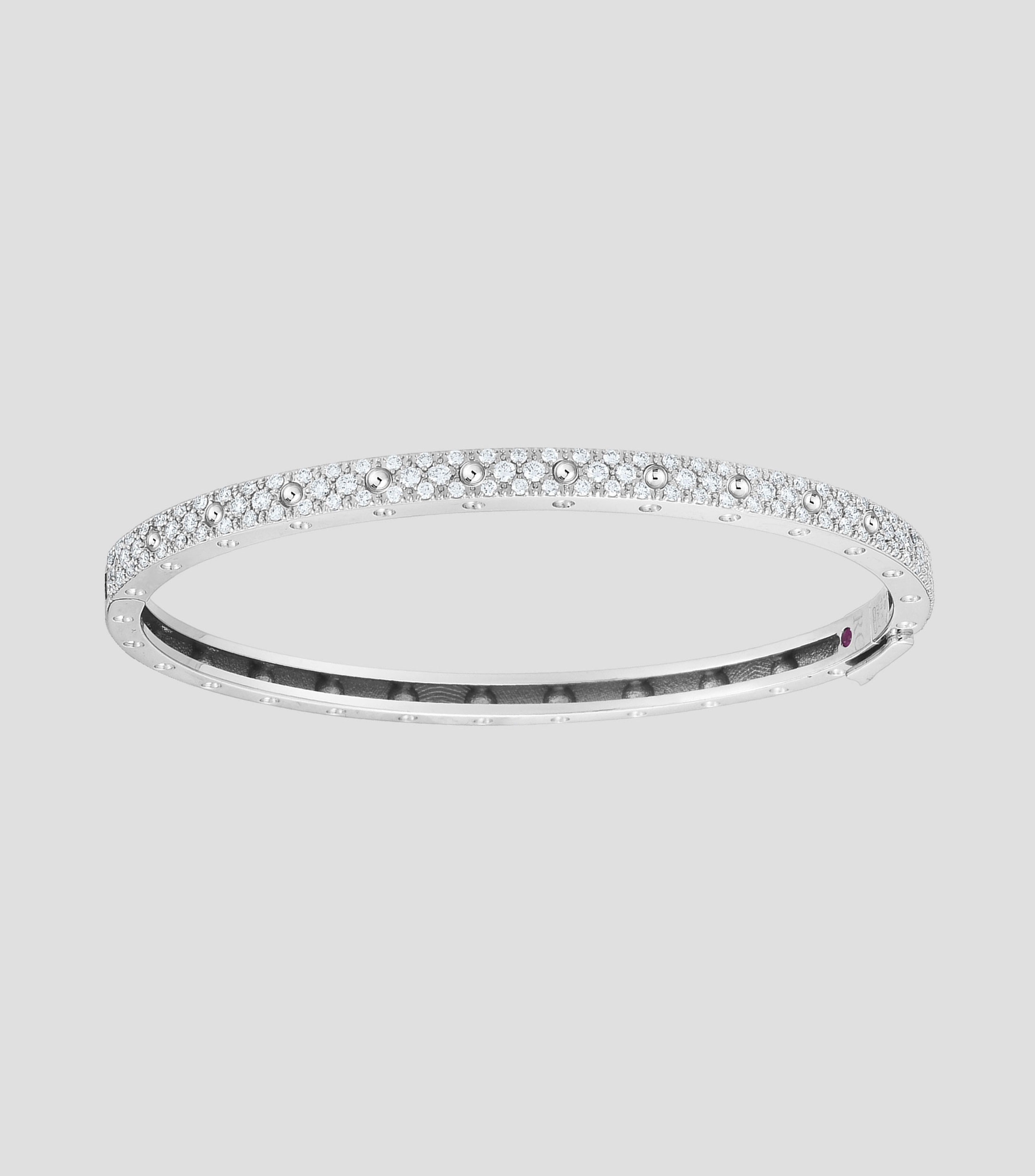 Brazalete en oro blanco de 18 kilates con diamantes Pois Moi Mujer