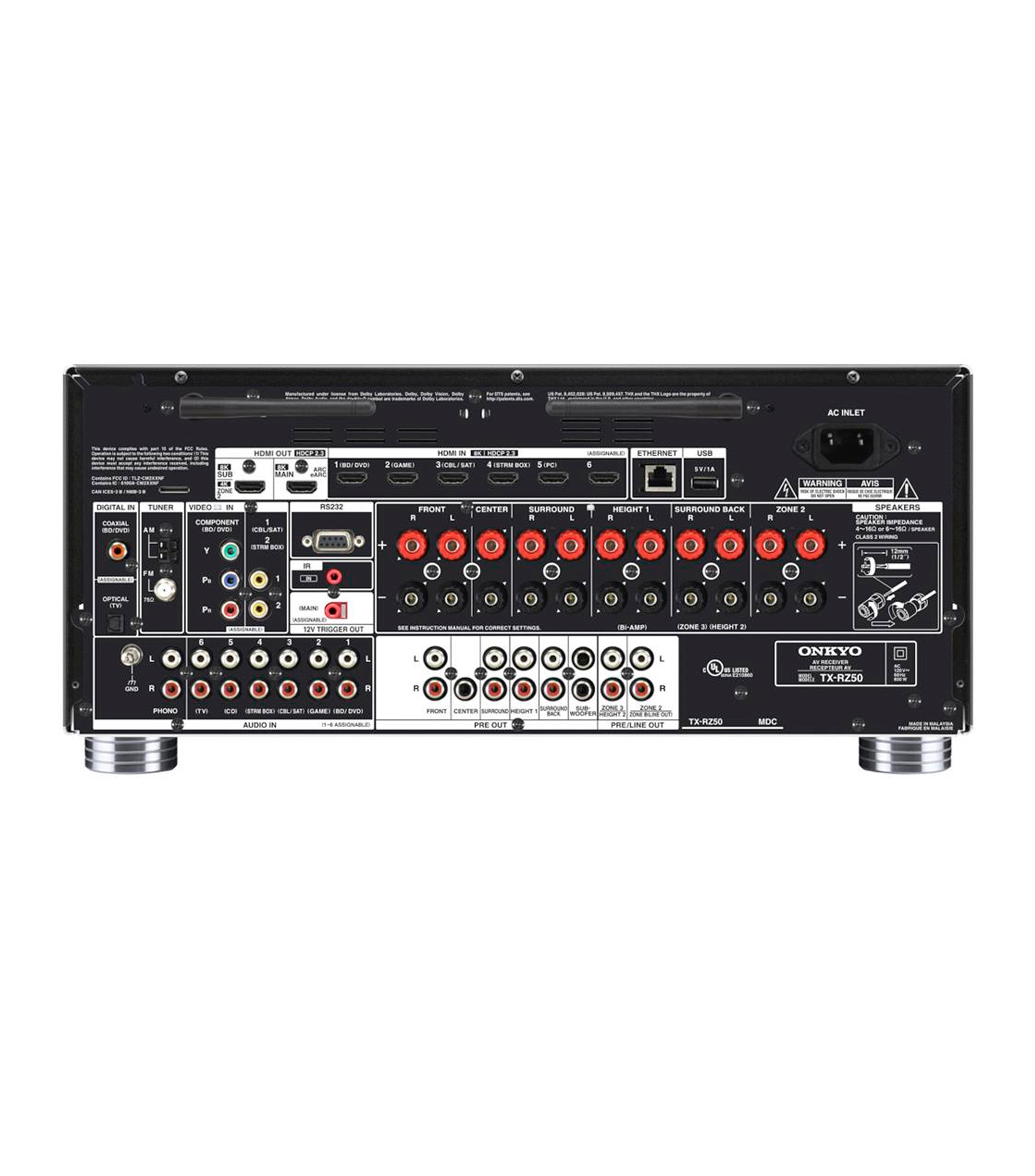 Receptor de audio TX-RZ50 negro
