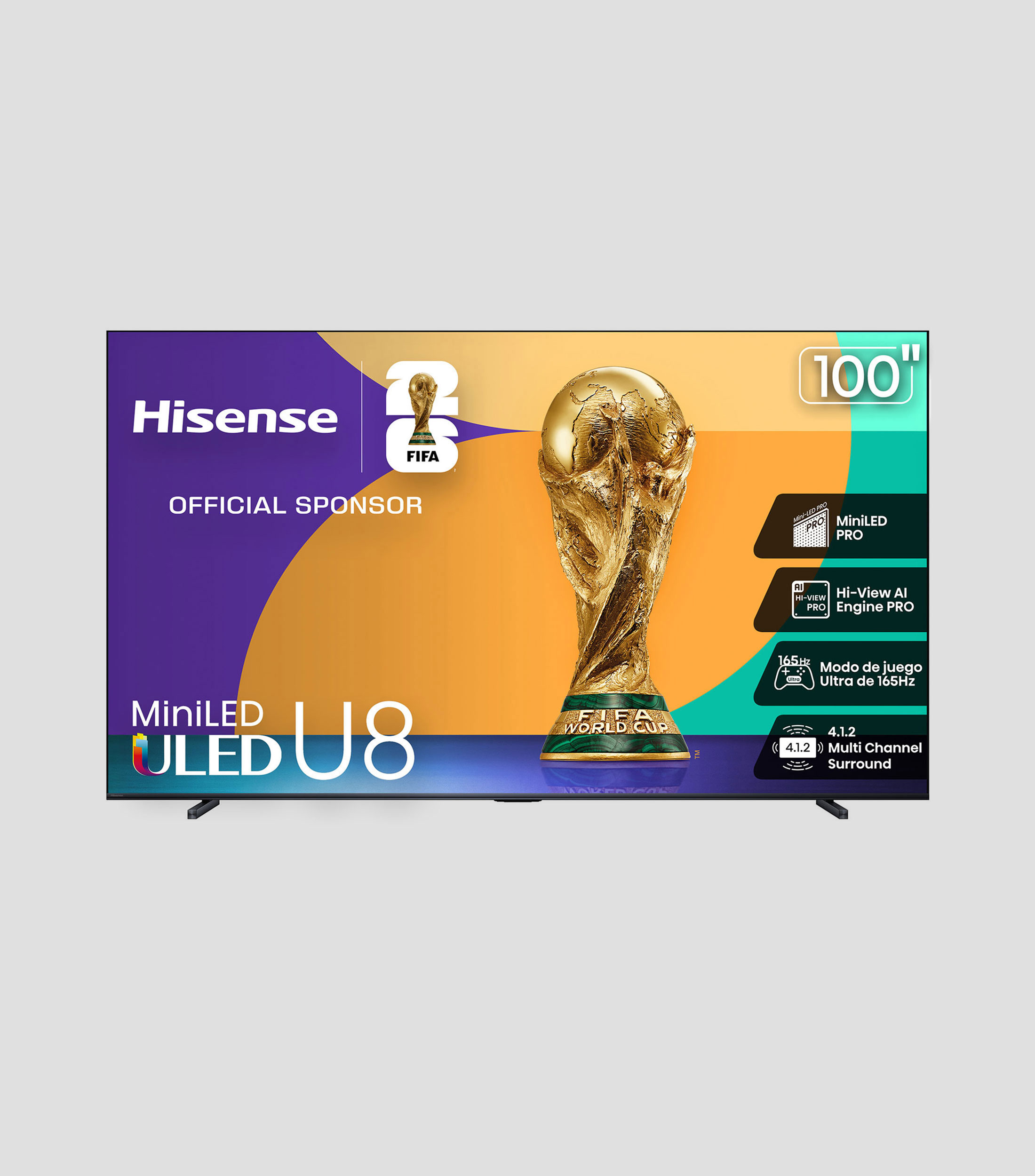 Pantalla 100 Pulgadas Plana ULED Mini-LED Pro 100U8QG