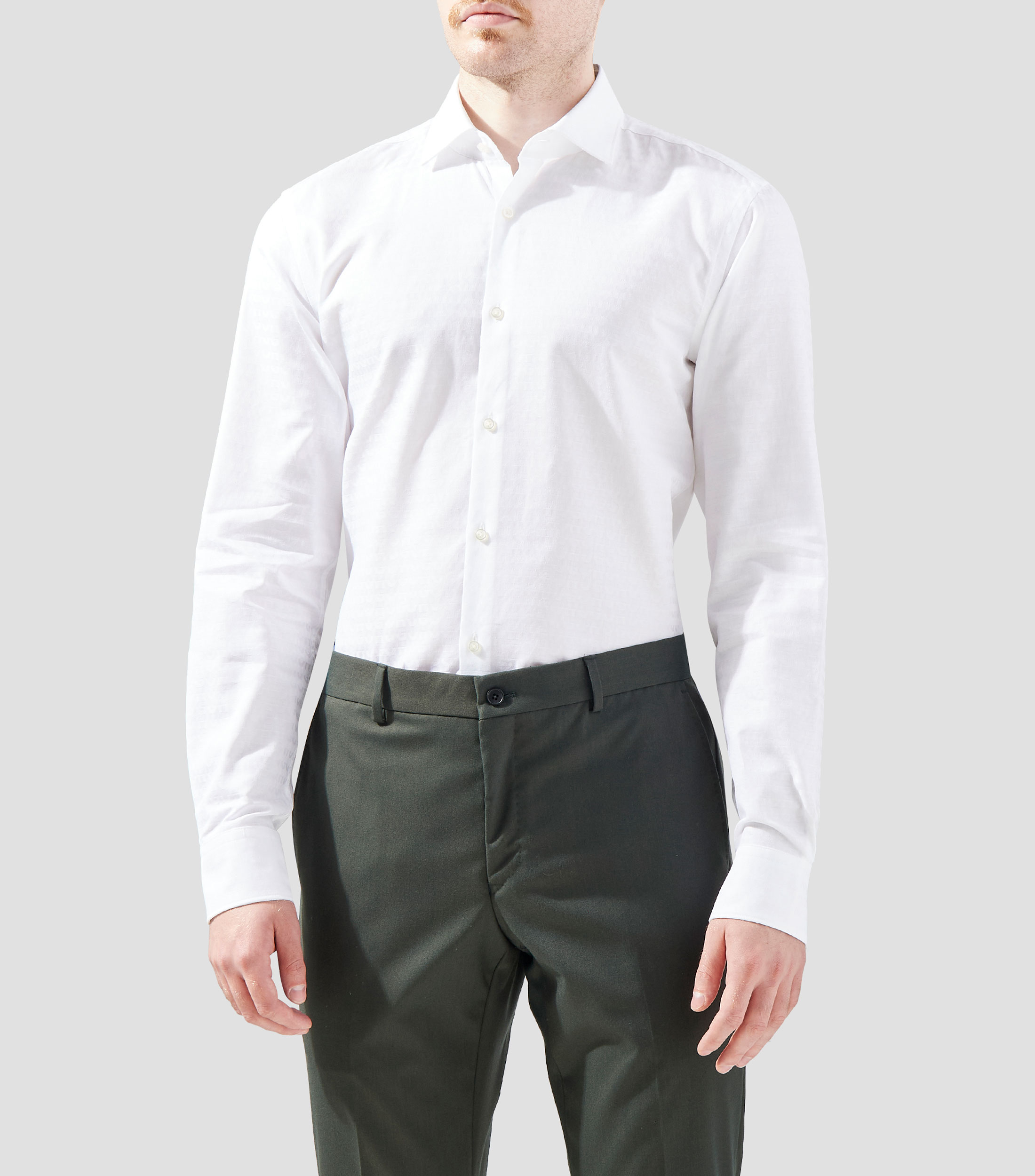 Camisa monogram manga larga Hombre