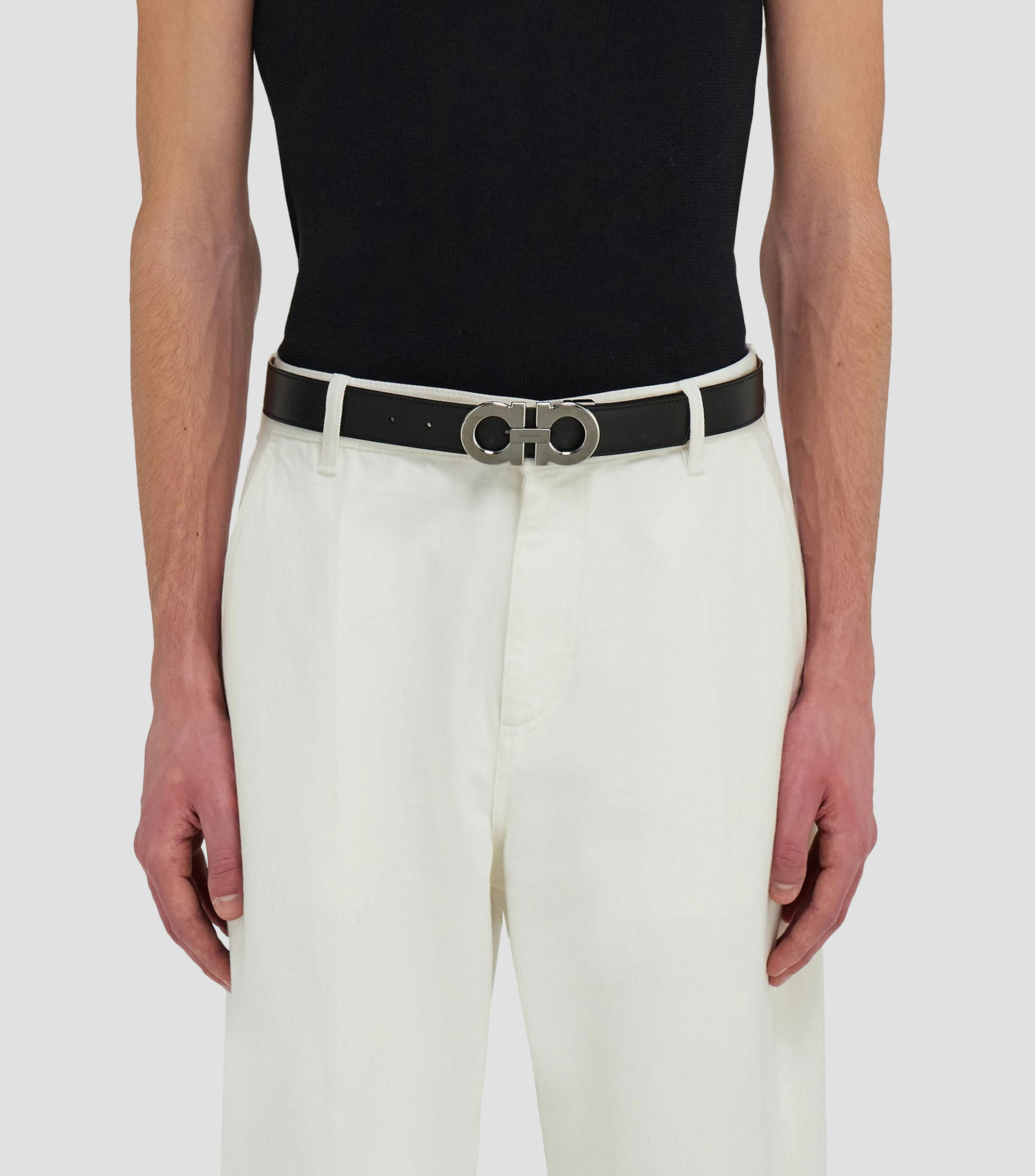 Cinturón reversible y ajustable Gancini Hombre