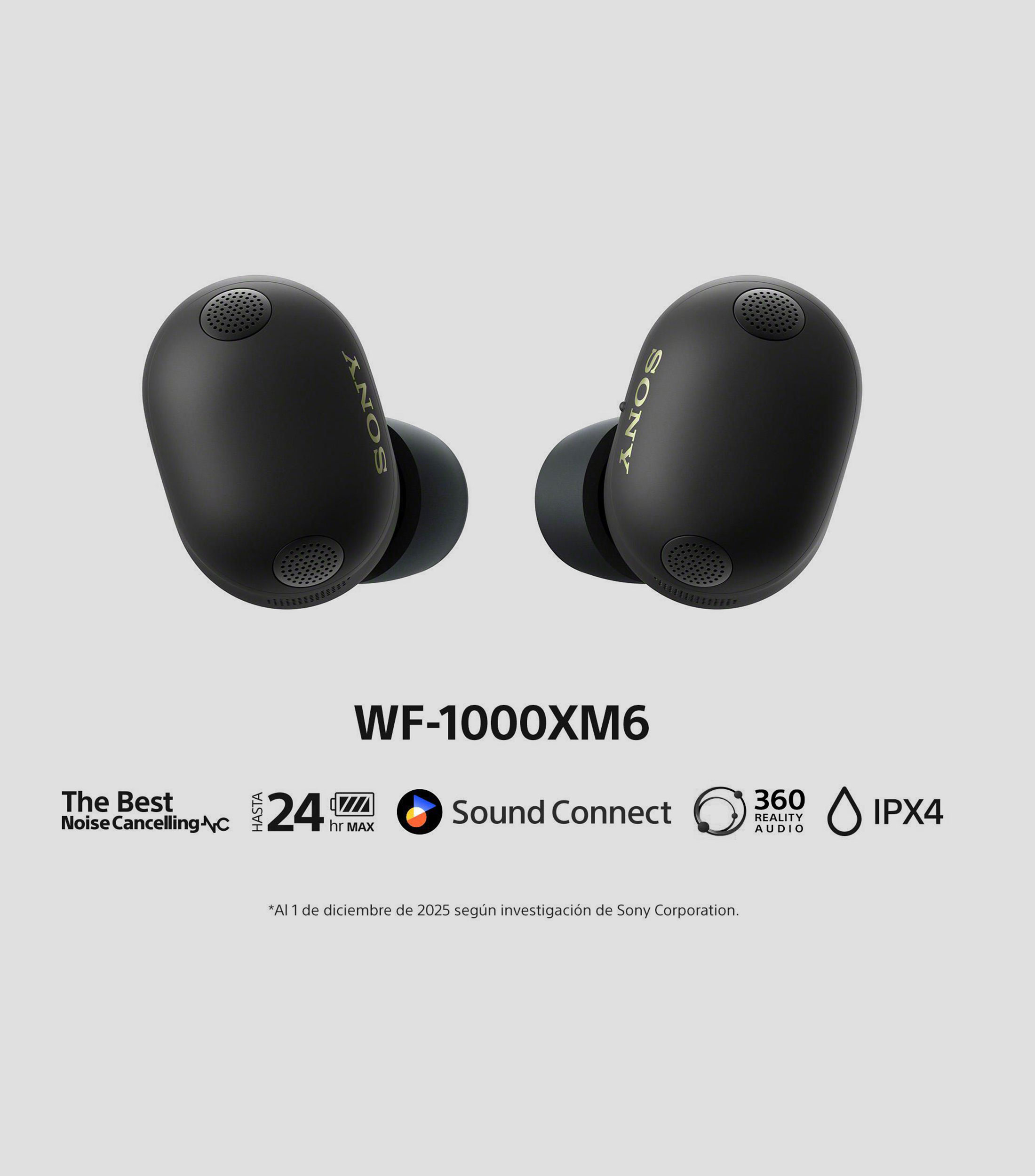 Audífonos inalámbricos Bluetooth WF-1000XM6