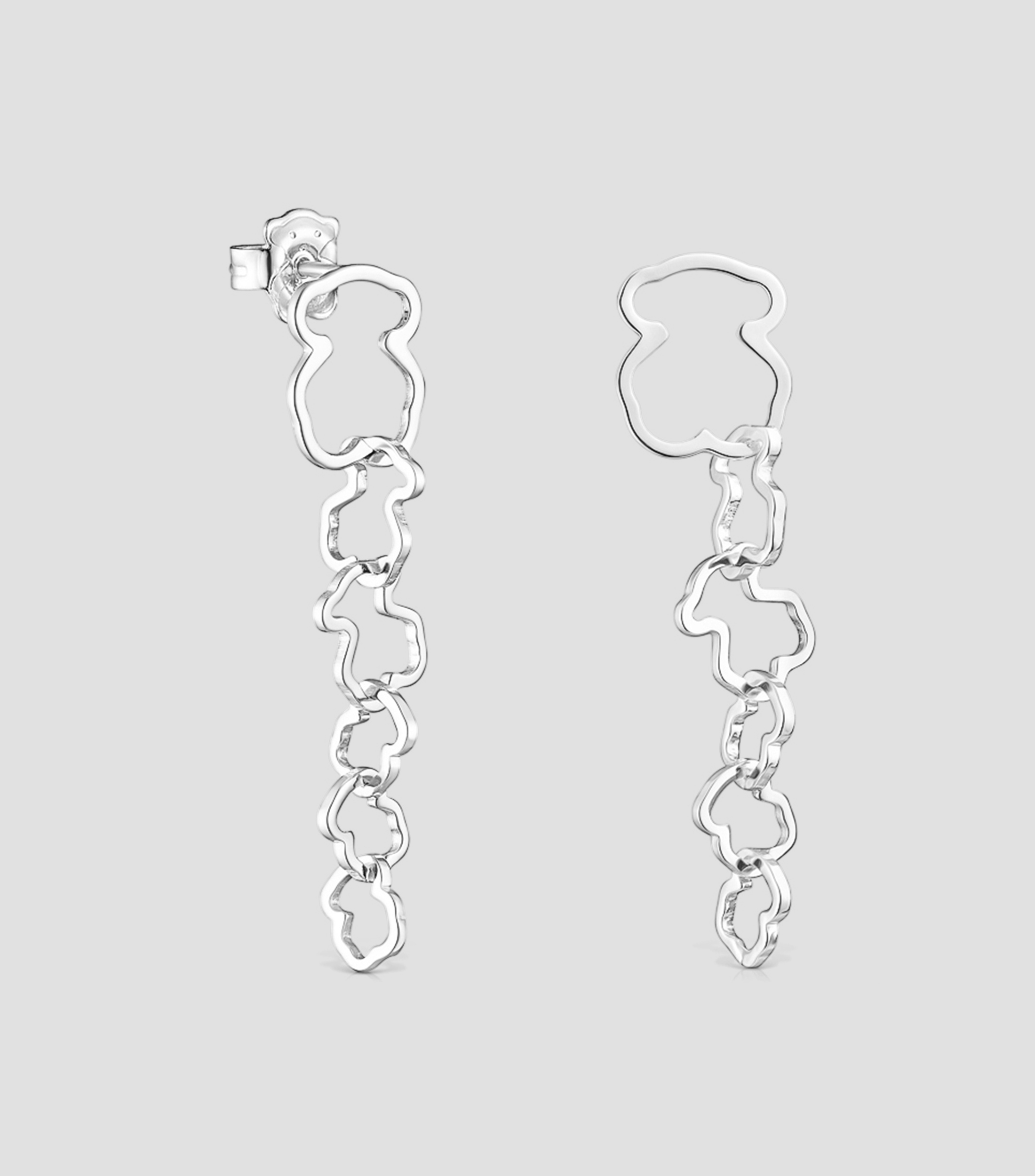 Pendientes en Plata .925 Oso Carrusel Mujer