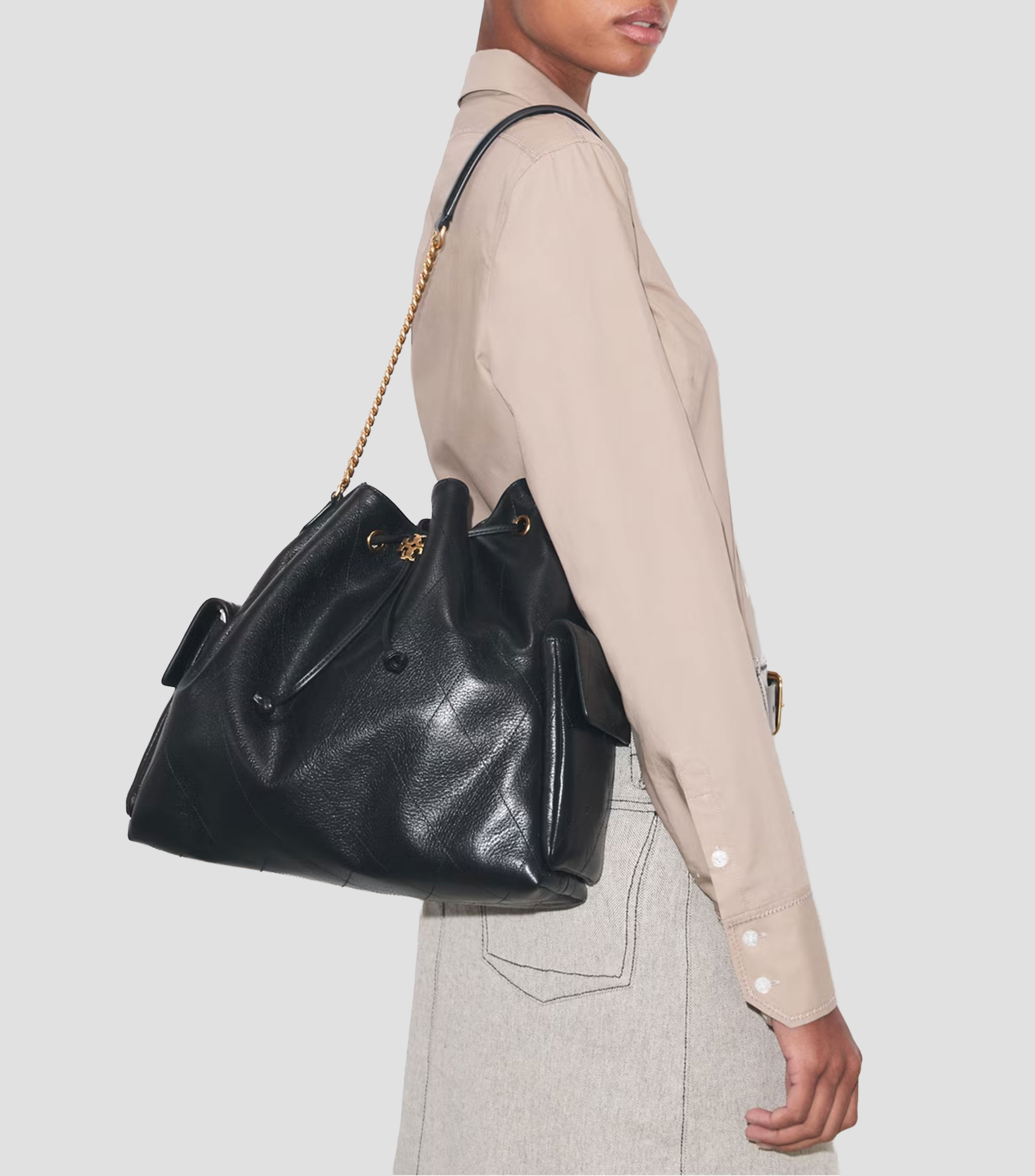 Bolsa en piel Shoulder Sólido