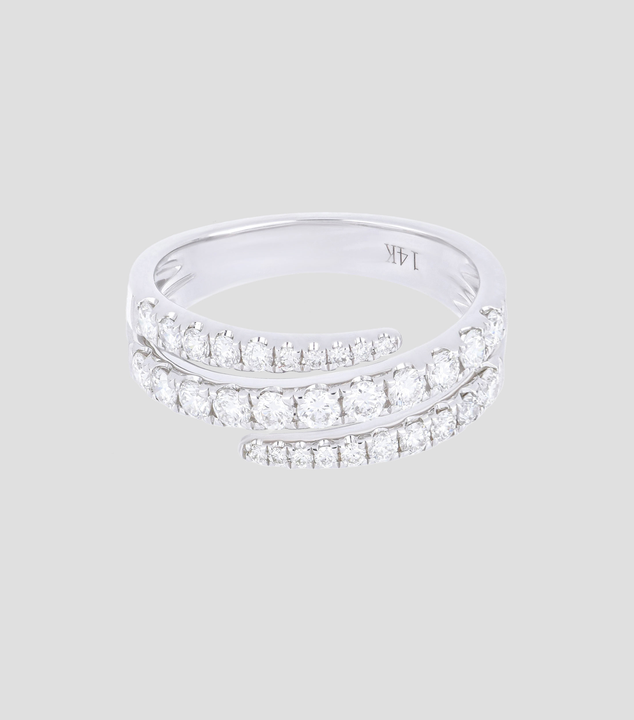Anillo en oro blanco 14 Kts Mujer
