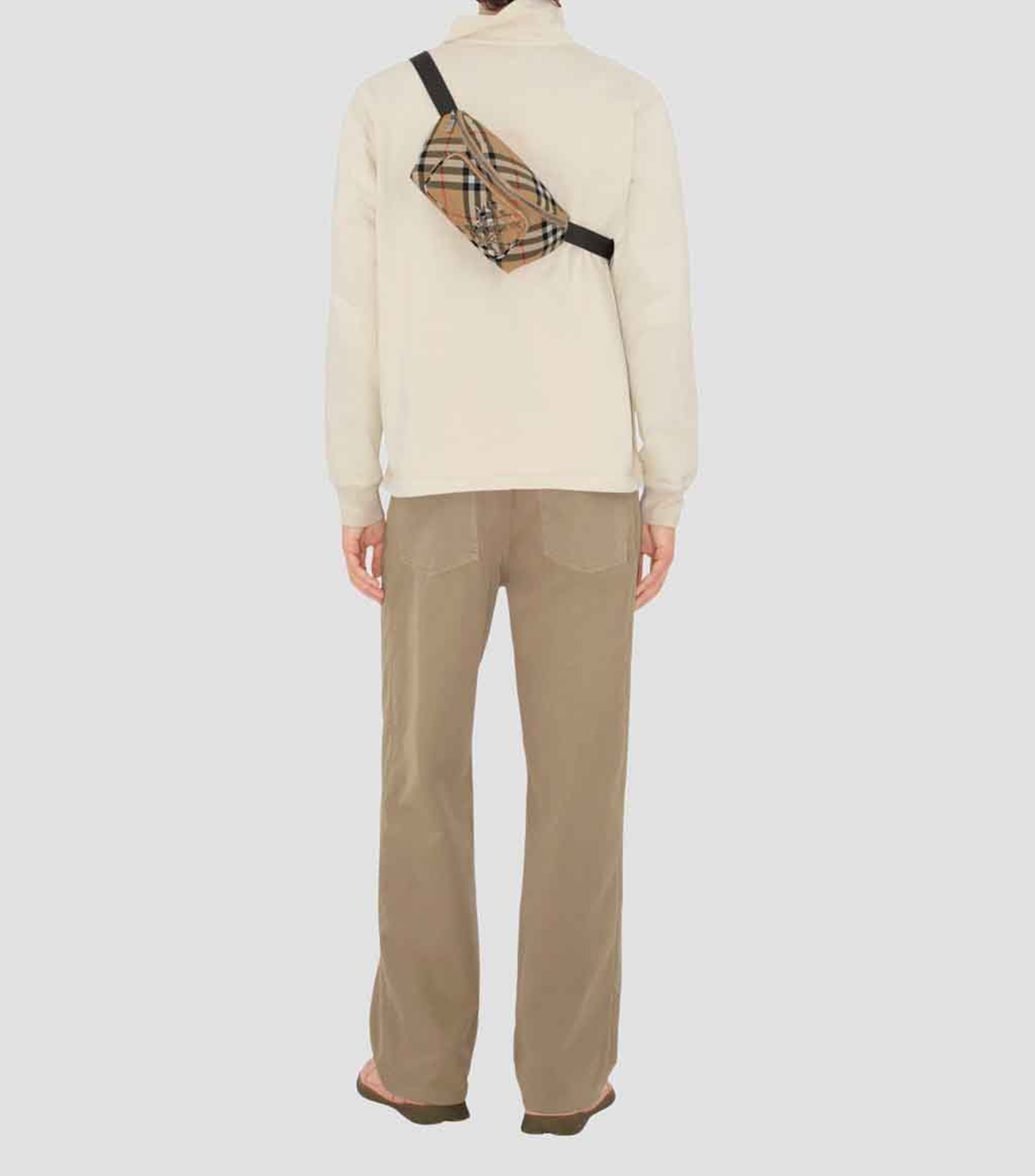 Cangurera con cuadros Check Hombre
