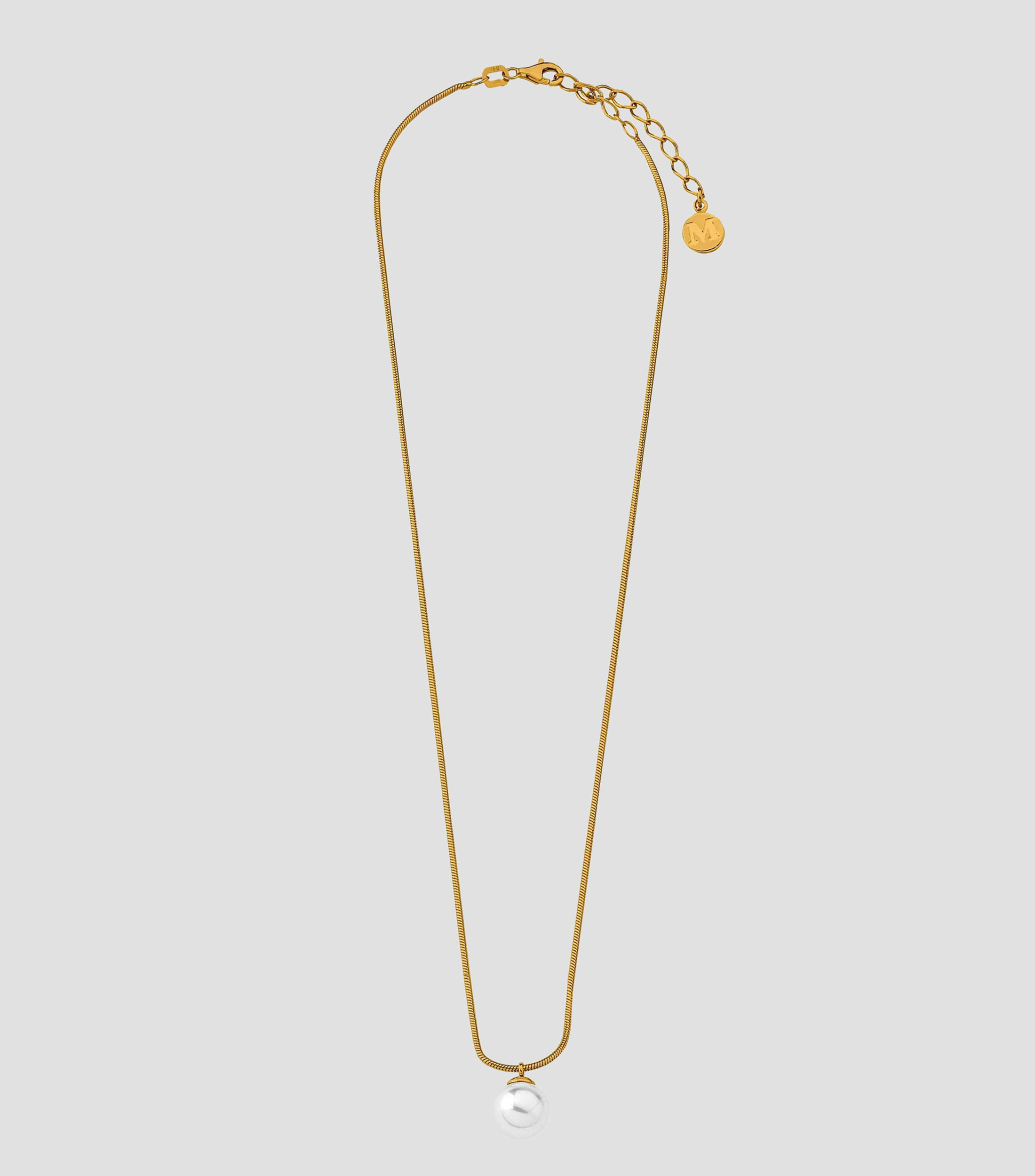 Collar con colgante en plata Mujer