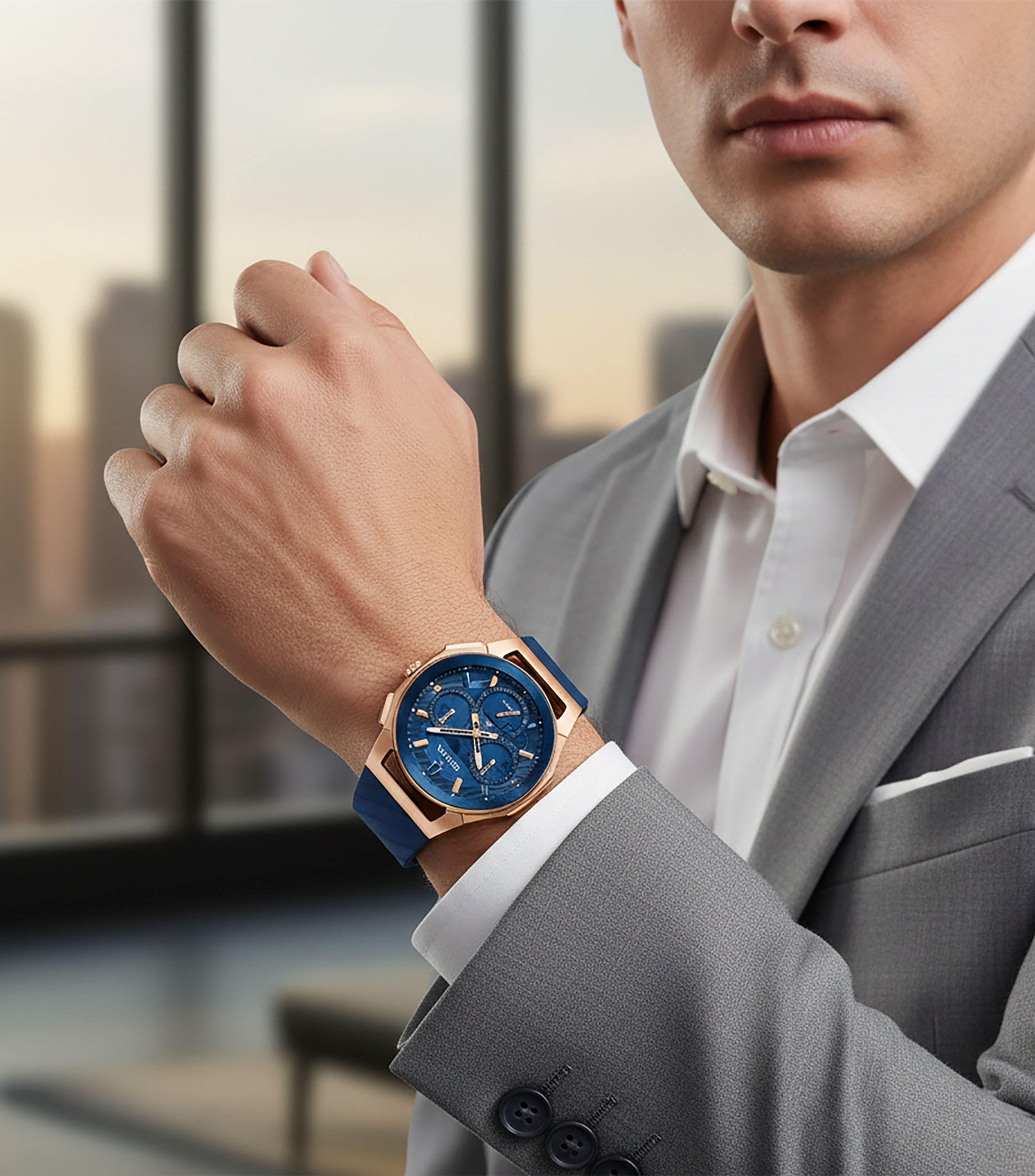 Reloj para Hombre Marc Anthony CURV Casual, Azul