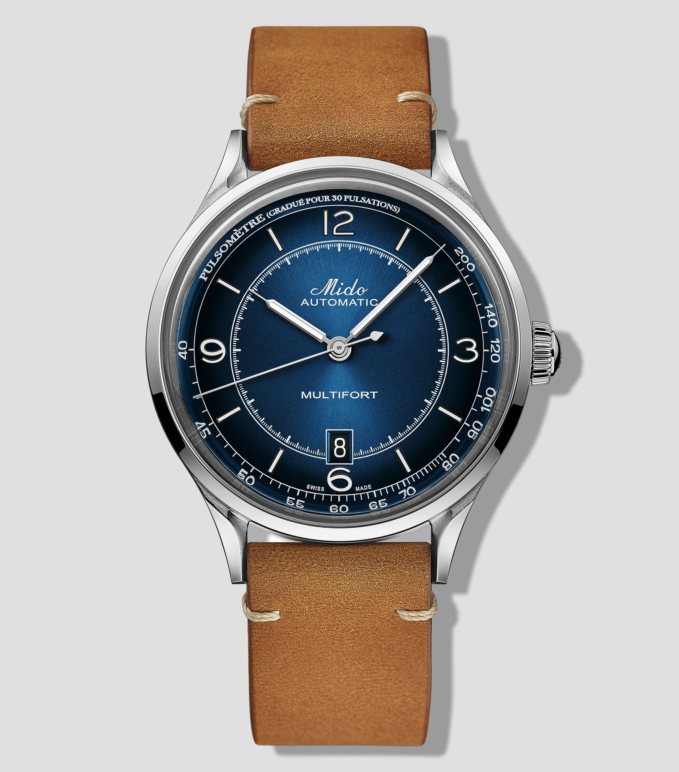 Reloj para Hombre Multifort Patrimony Casual, Plateado, Cafe