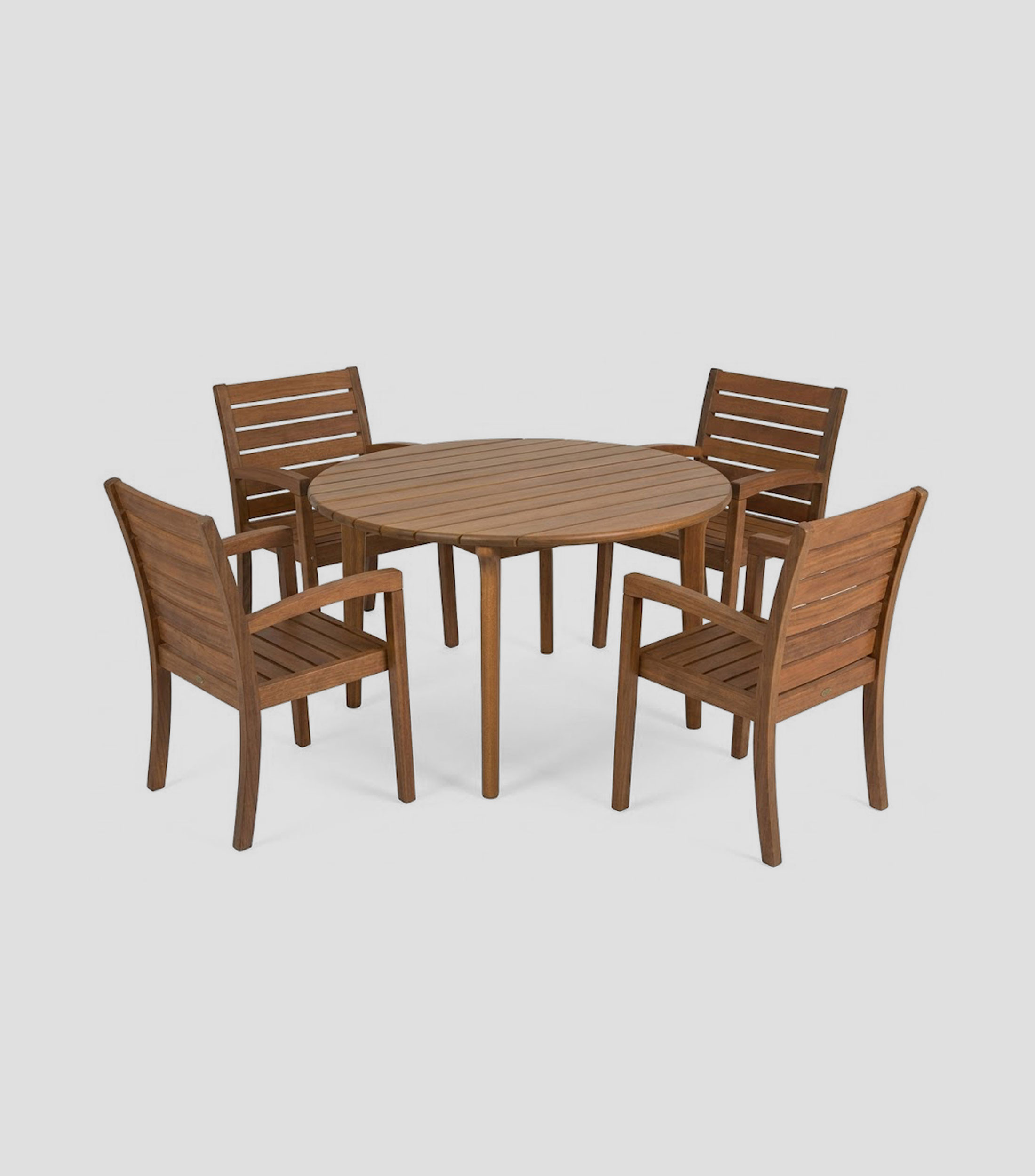 Comedor de Exterior 4 Sillas Napoli en madera