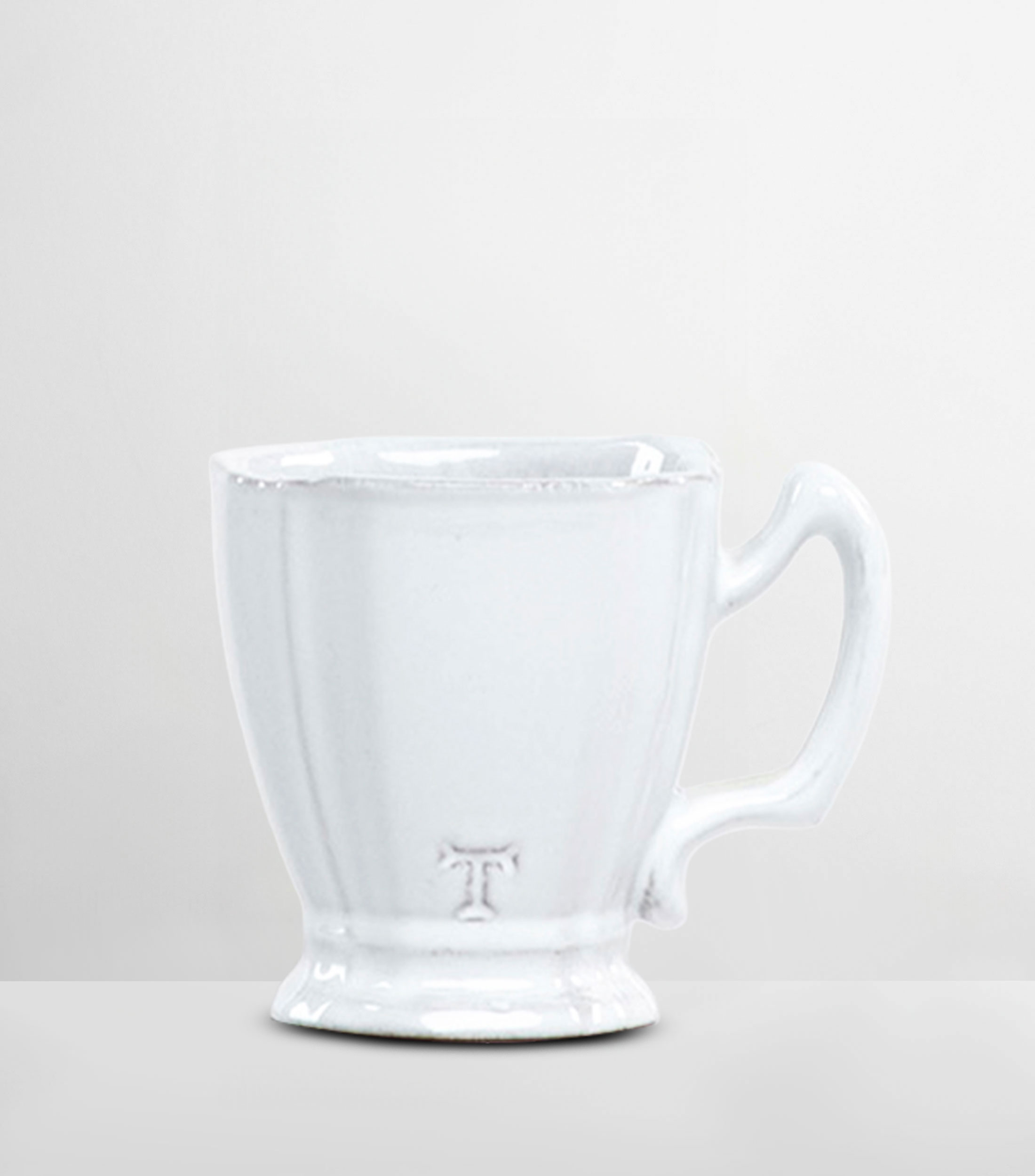 Taza Espresso Provenzal blanca en cerámica, 55 ml