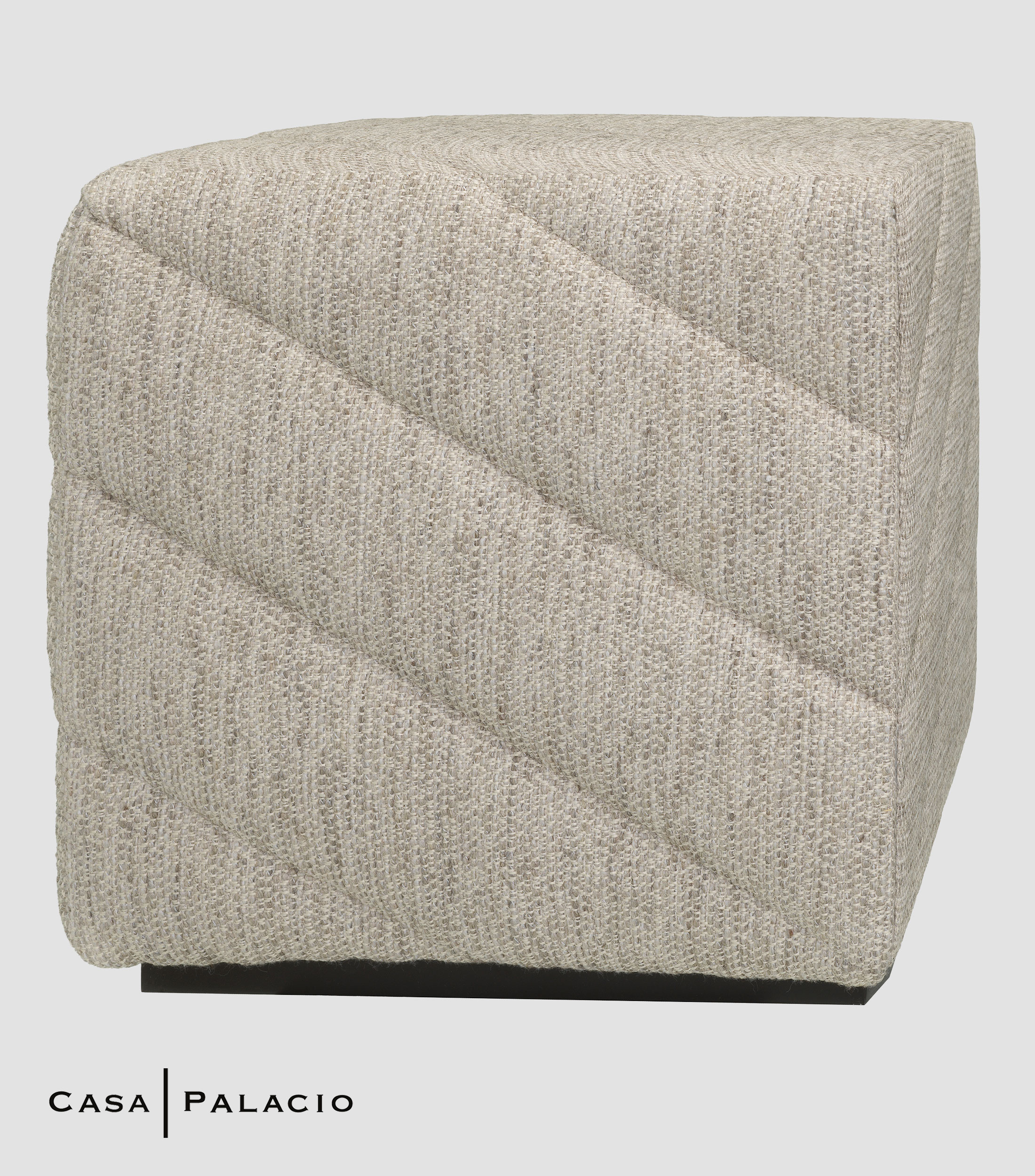 Taburete Otomano Avellino Splendor gris claro